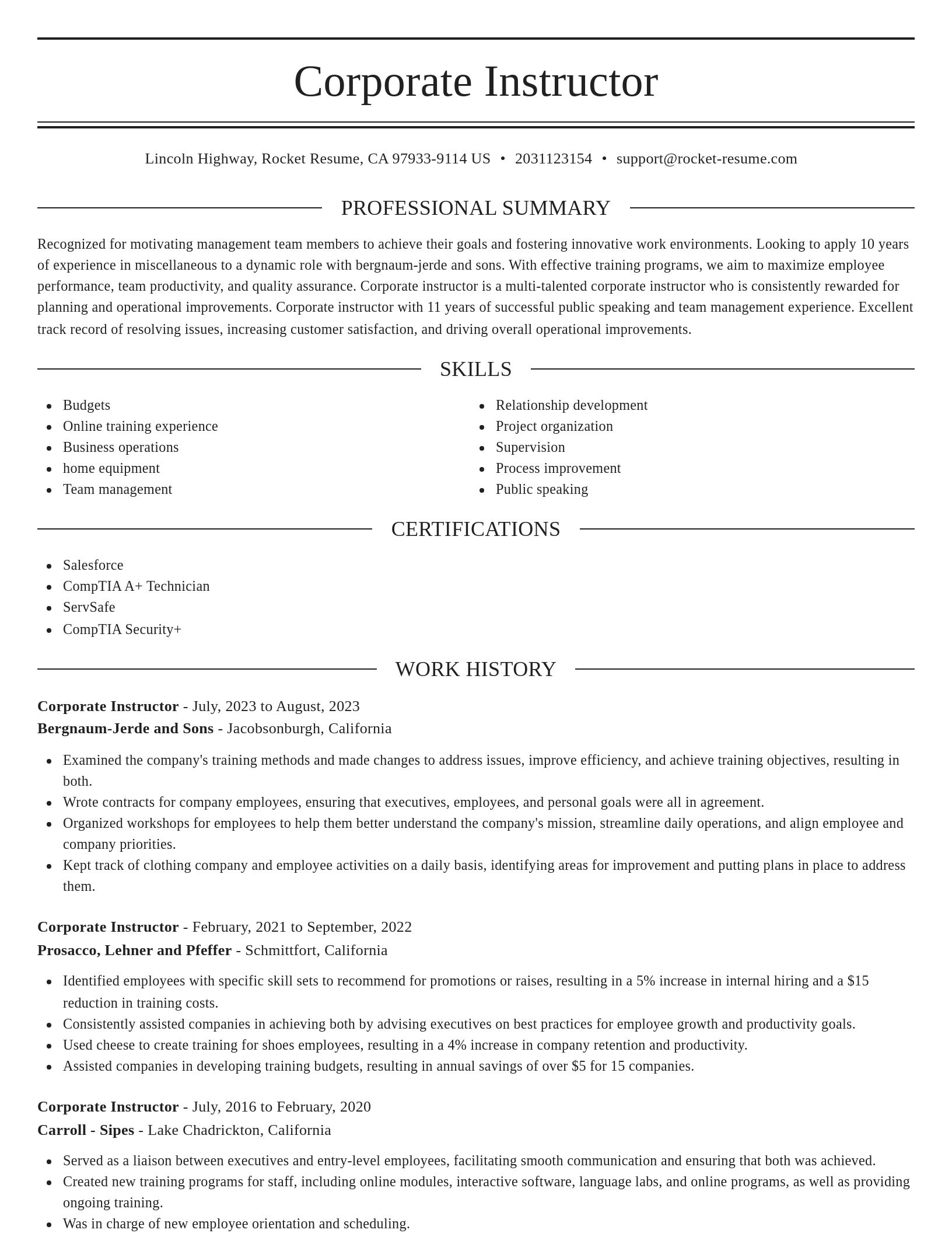Elegant resume template