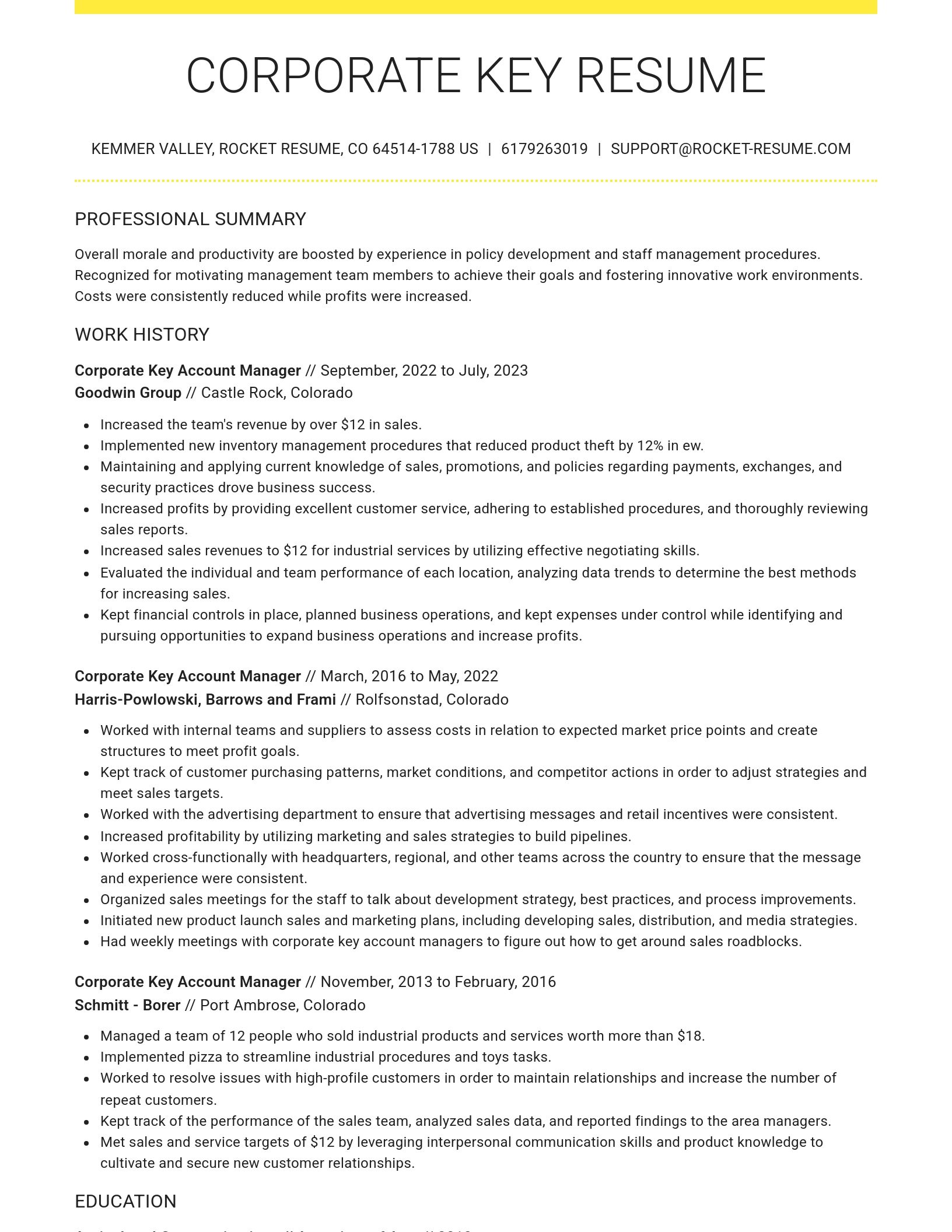 Grand resume template