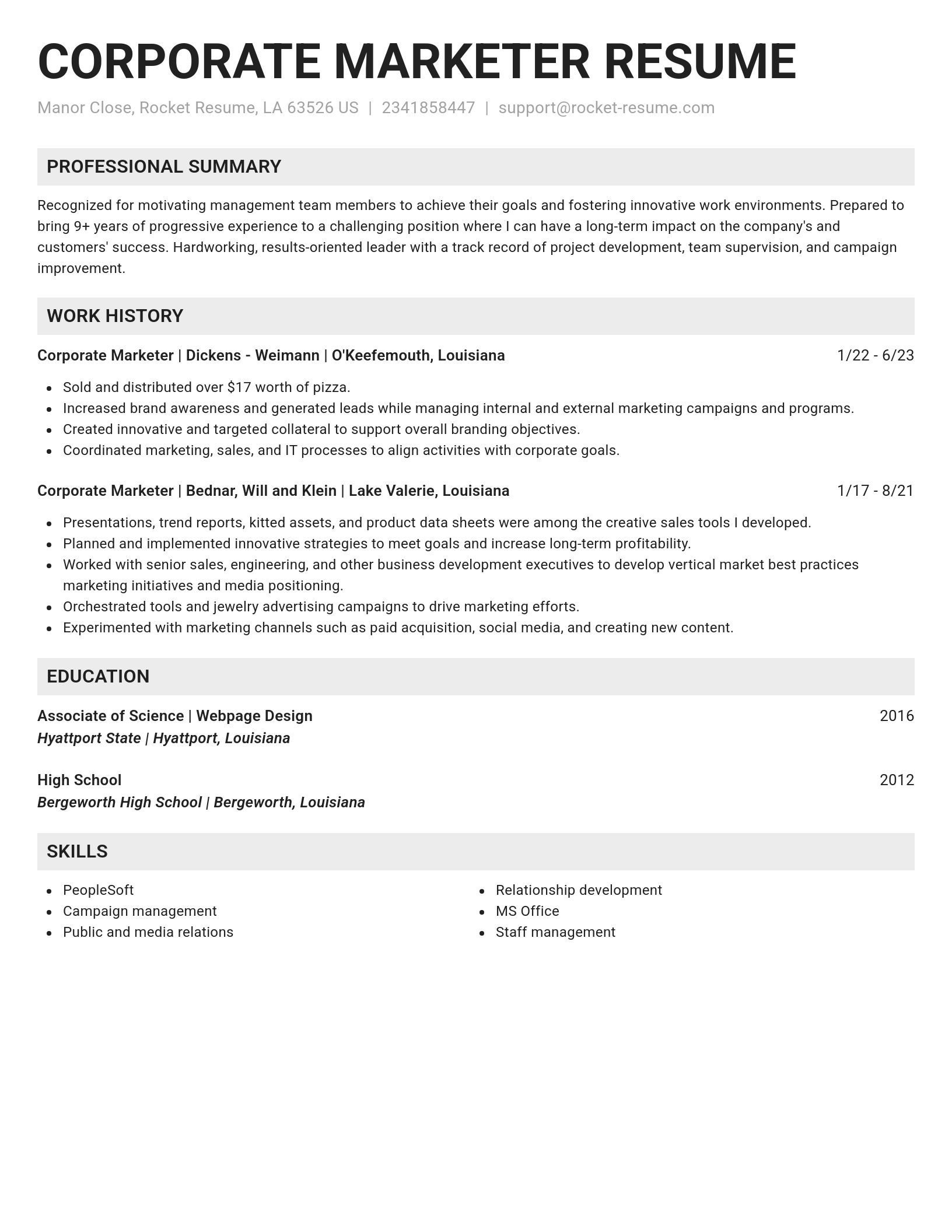 Genius resume template