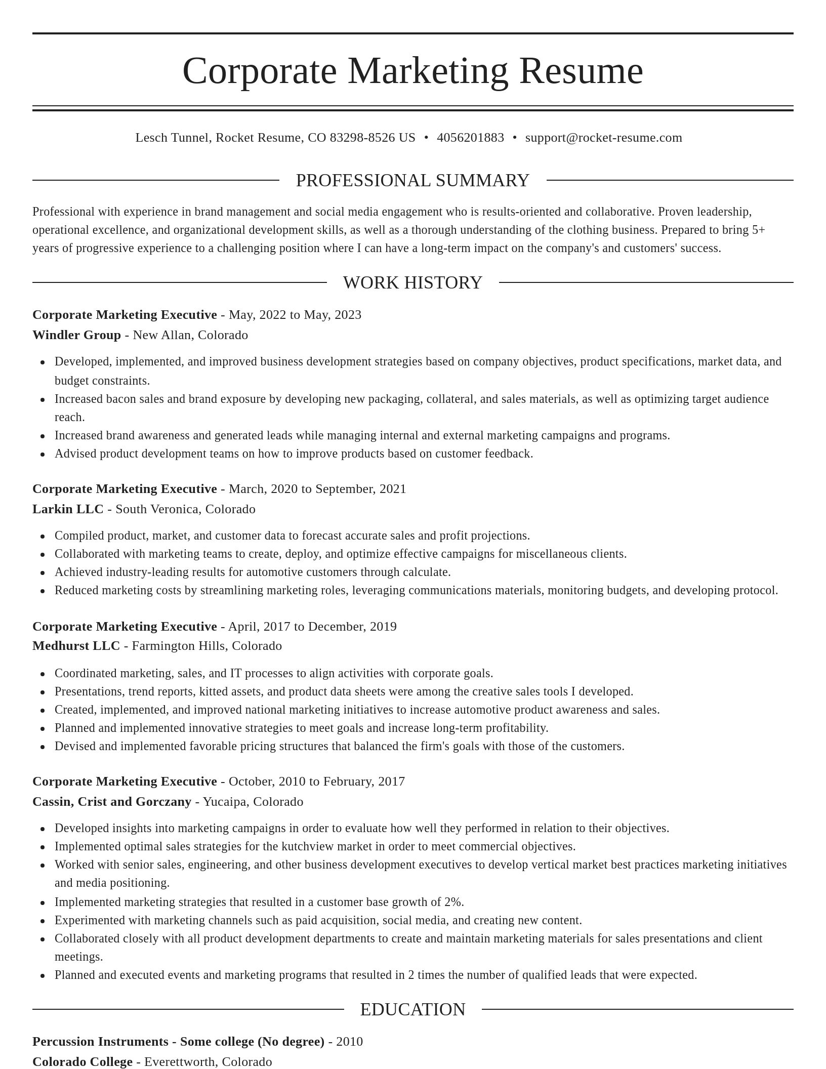 Elegant resume template