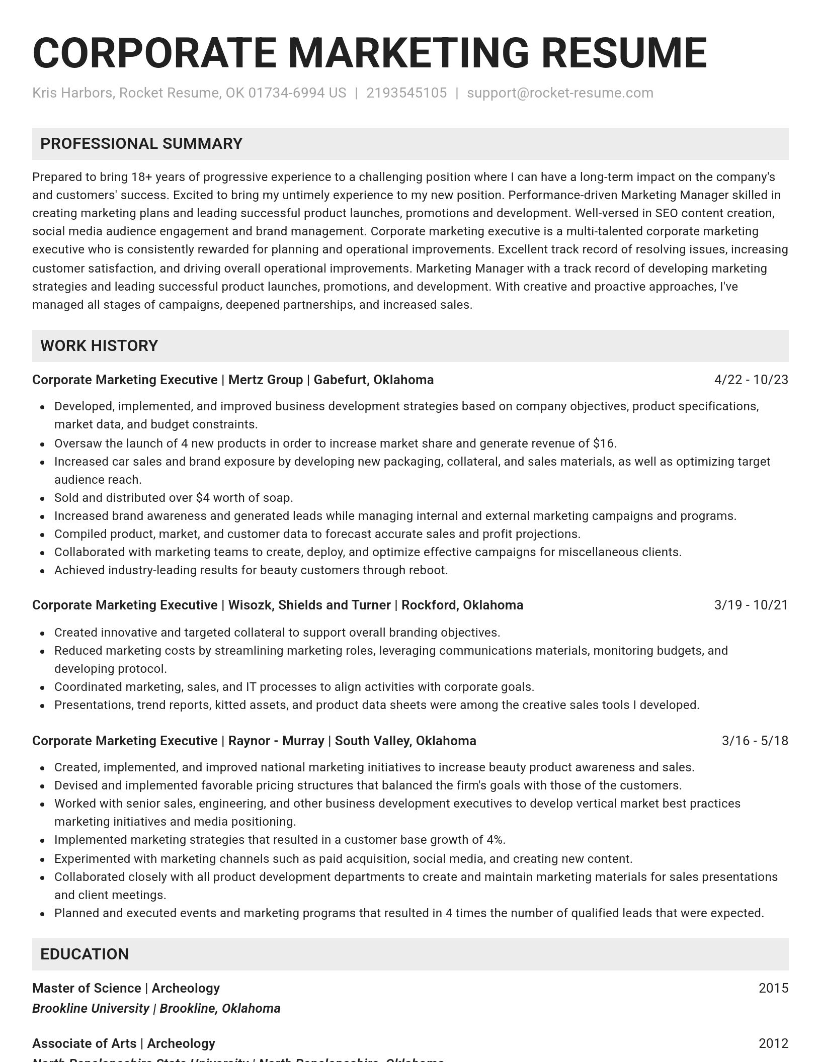 Genius resume template