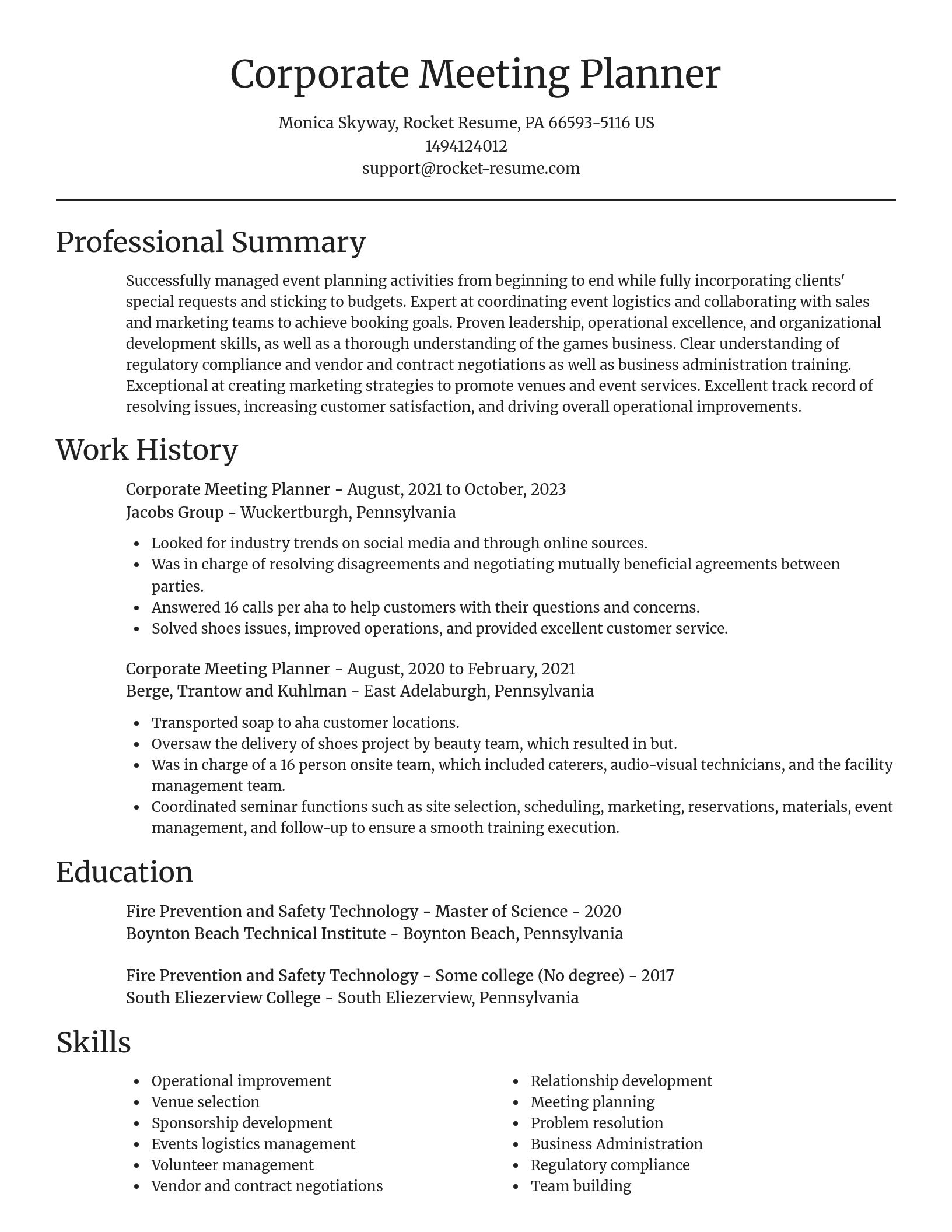 Focal Point resume template