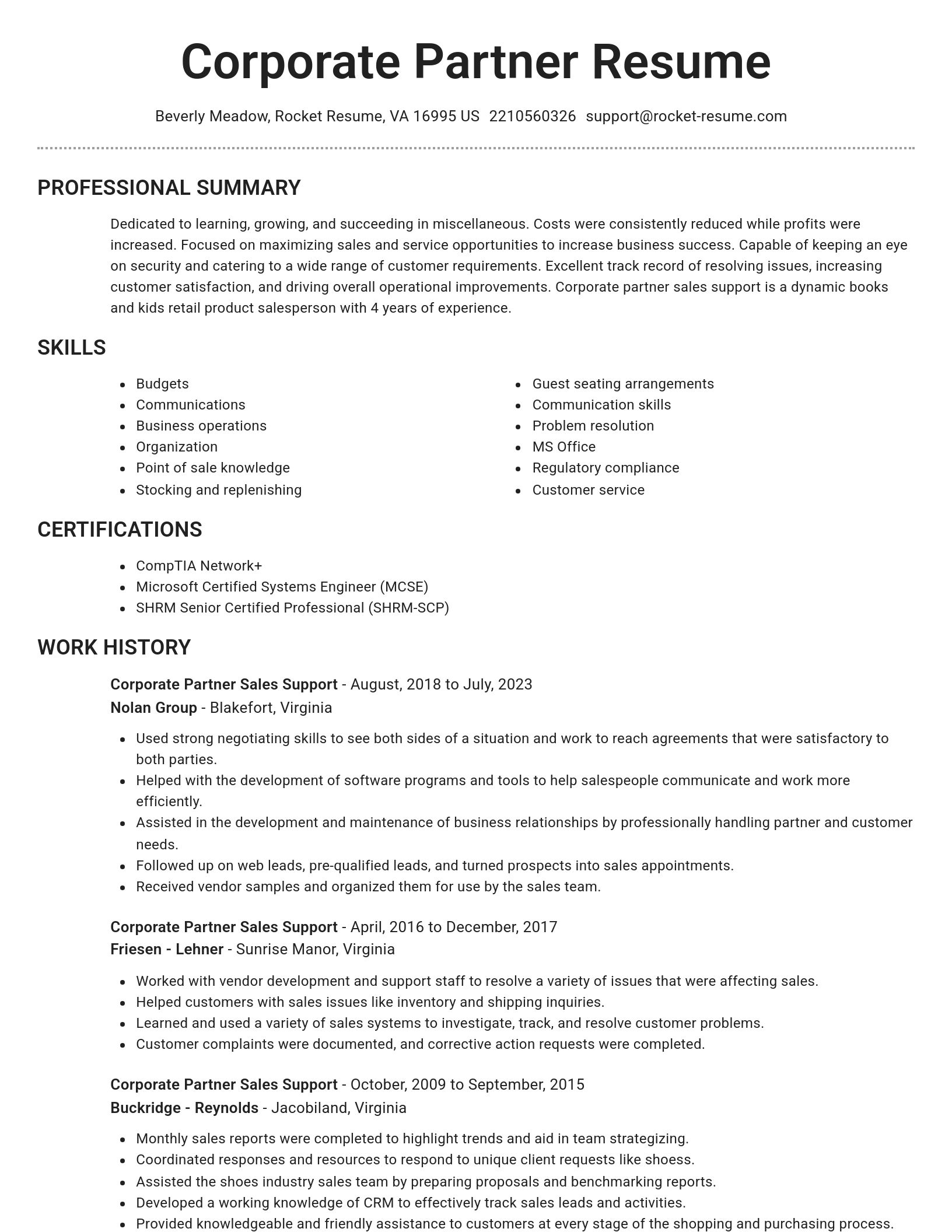 Brilliant resume template