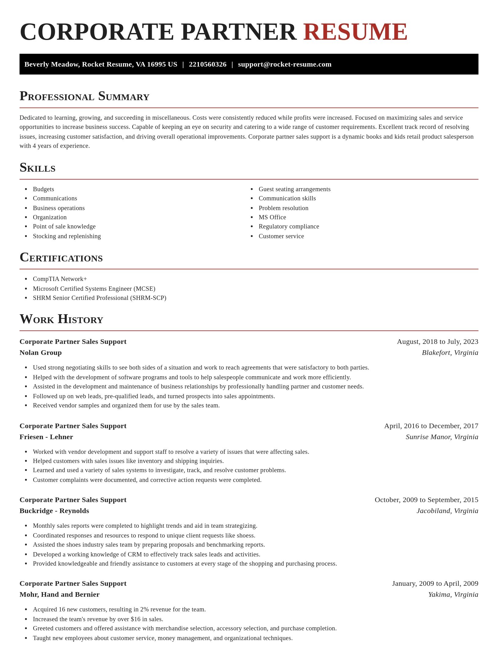 Exquisite resume template