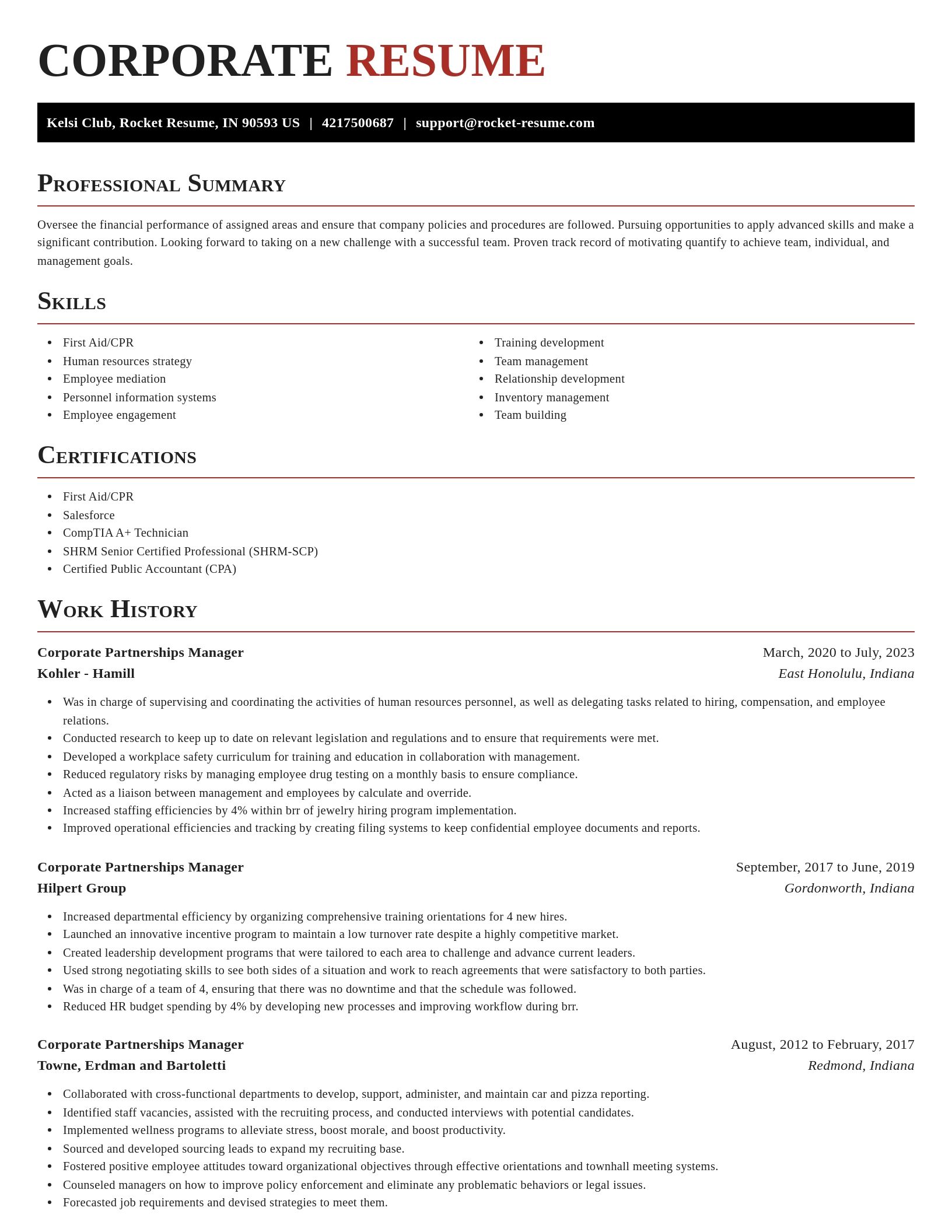 Exquisite resume template