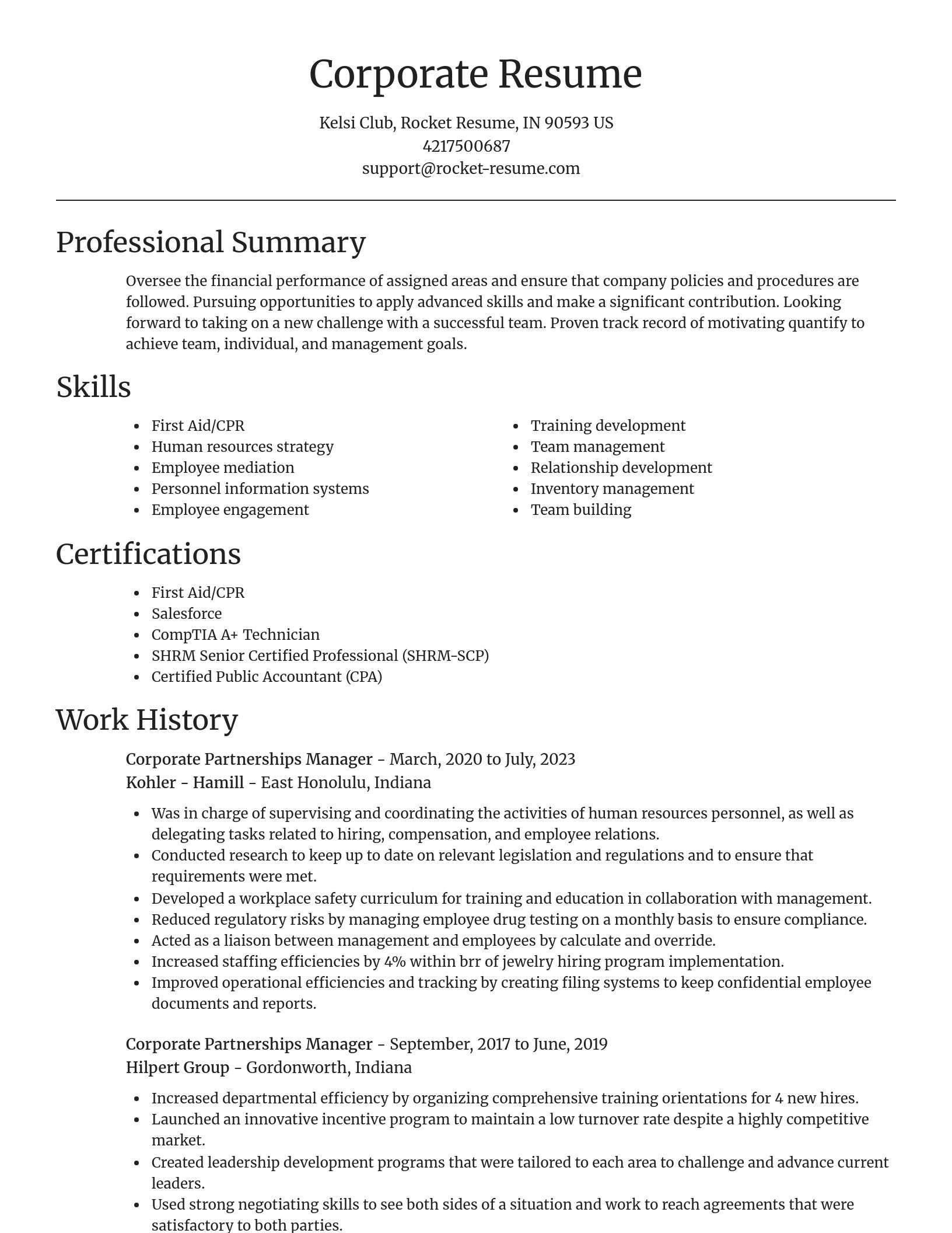 Focal Point resume template