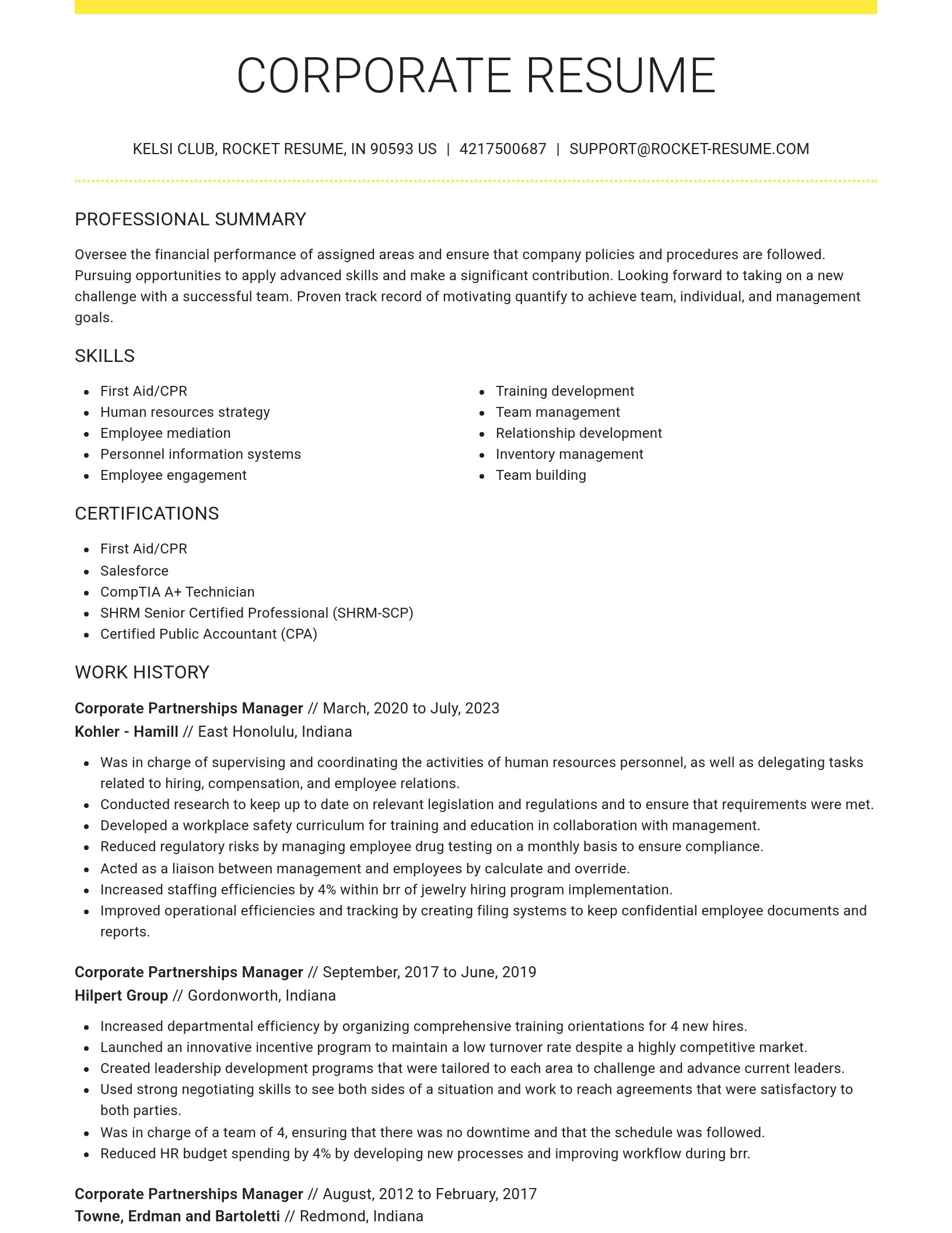 Grand resume template