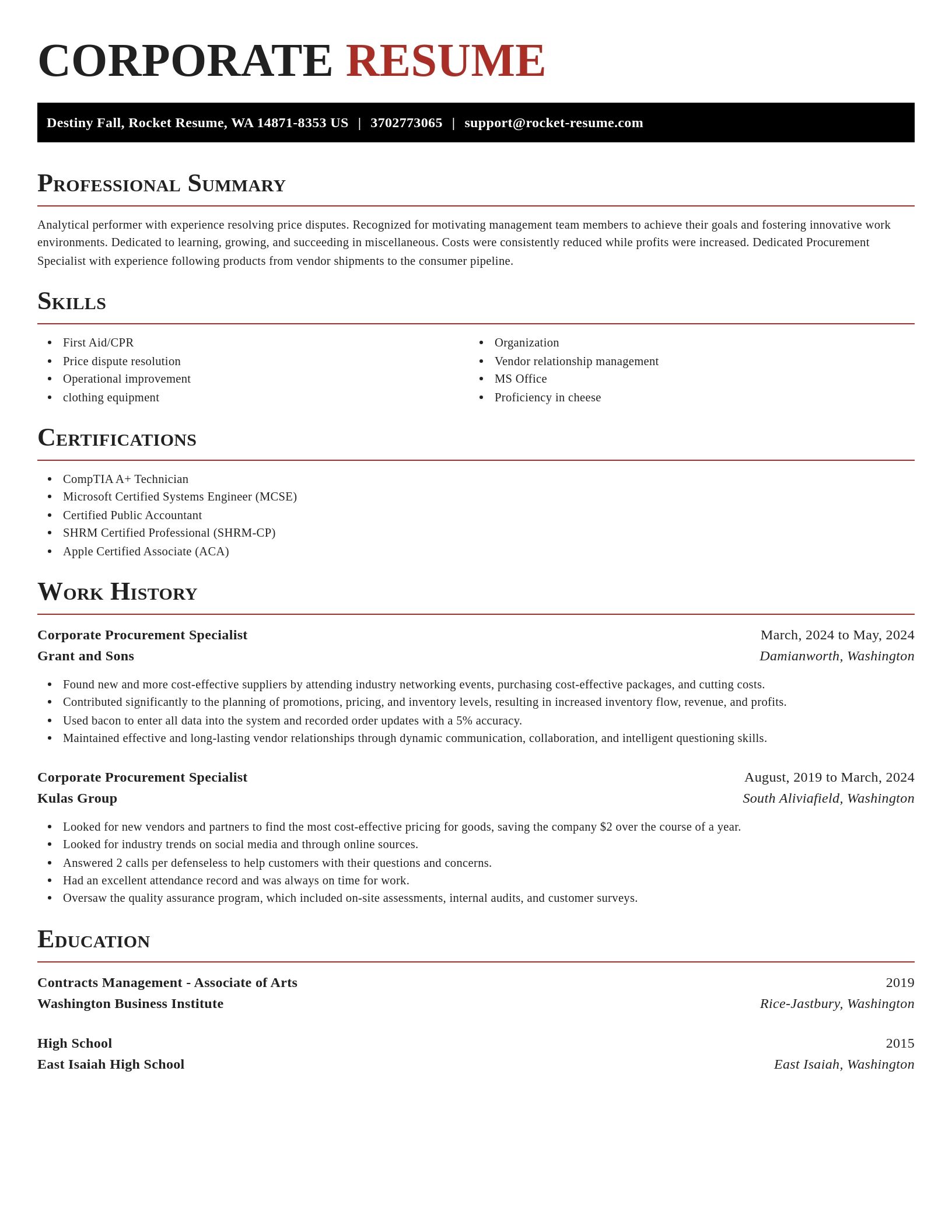 Exquisite resume template