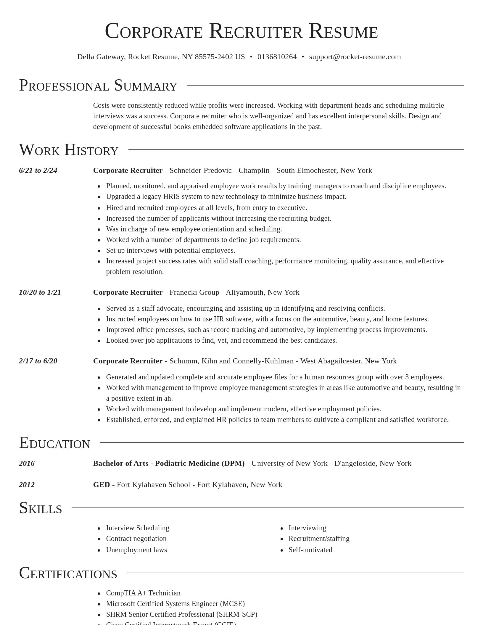 Director resume template