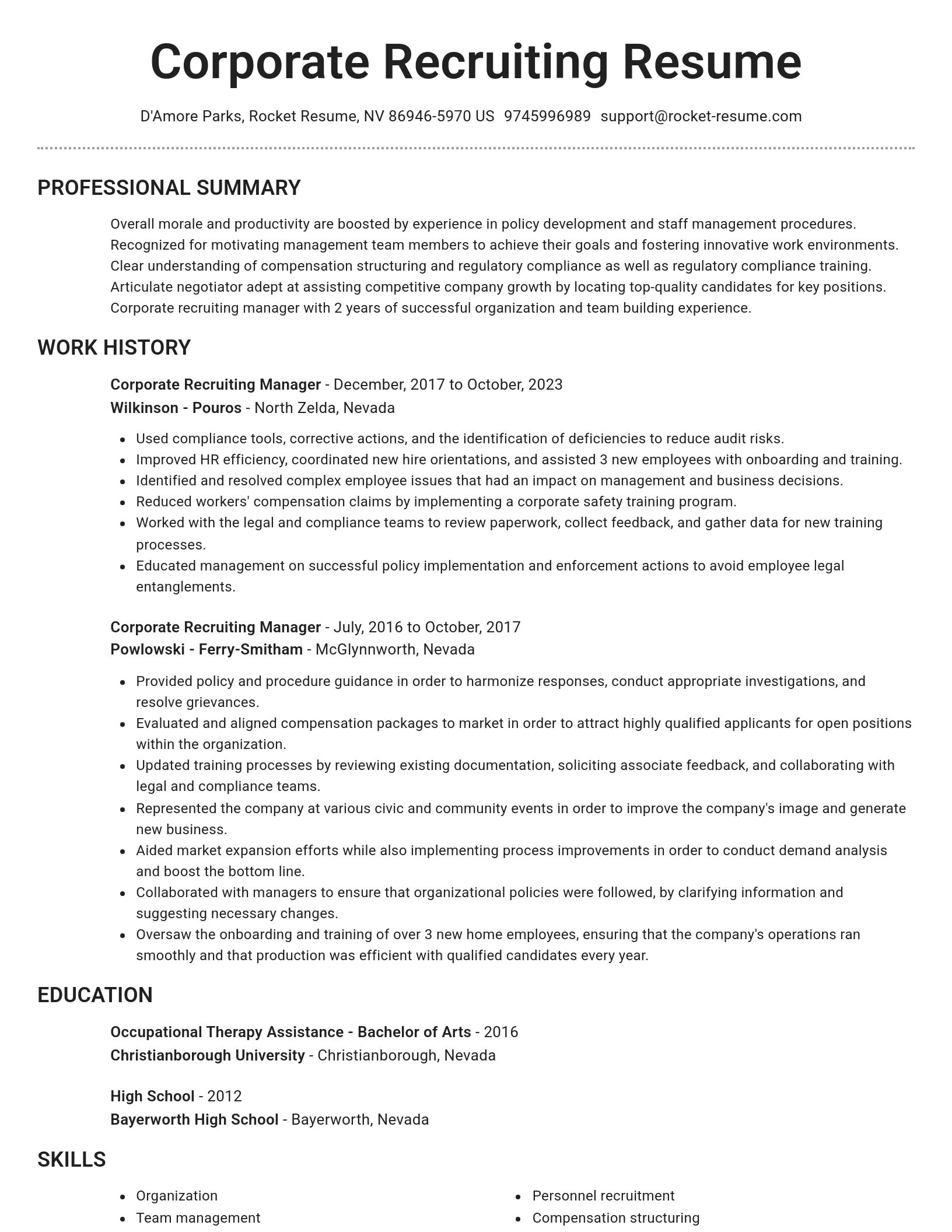 Brilliant resume template