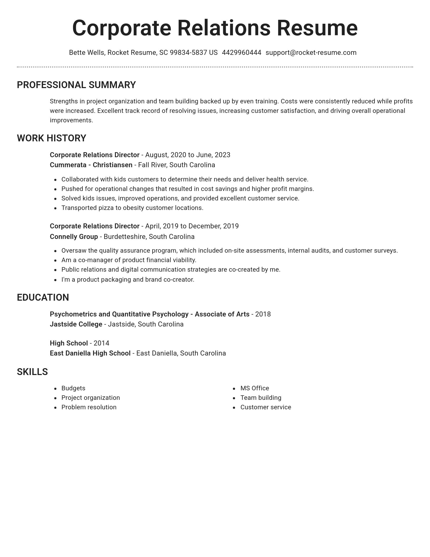 Brilliant resume template