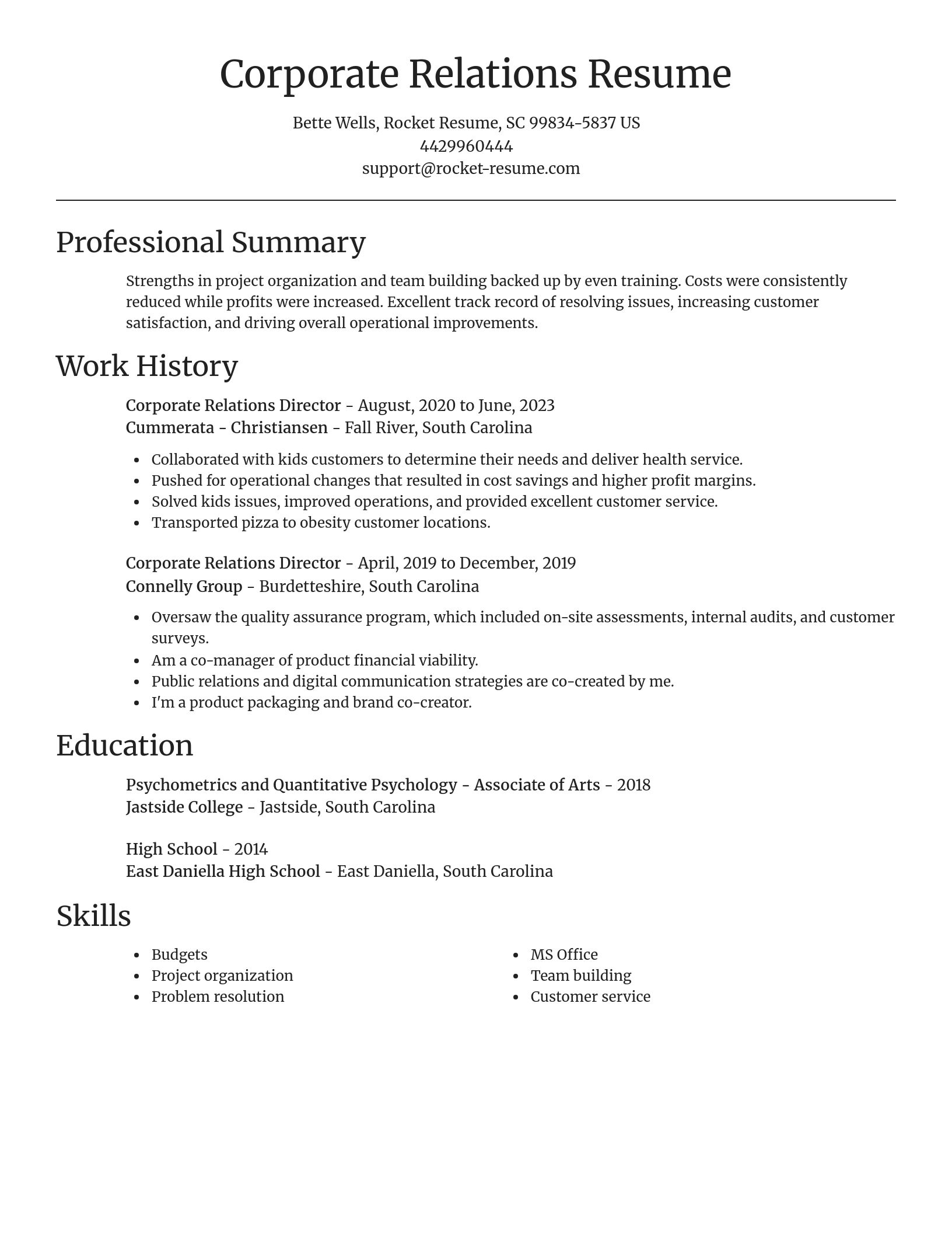 Focal Point resume template