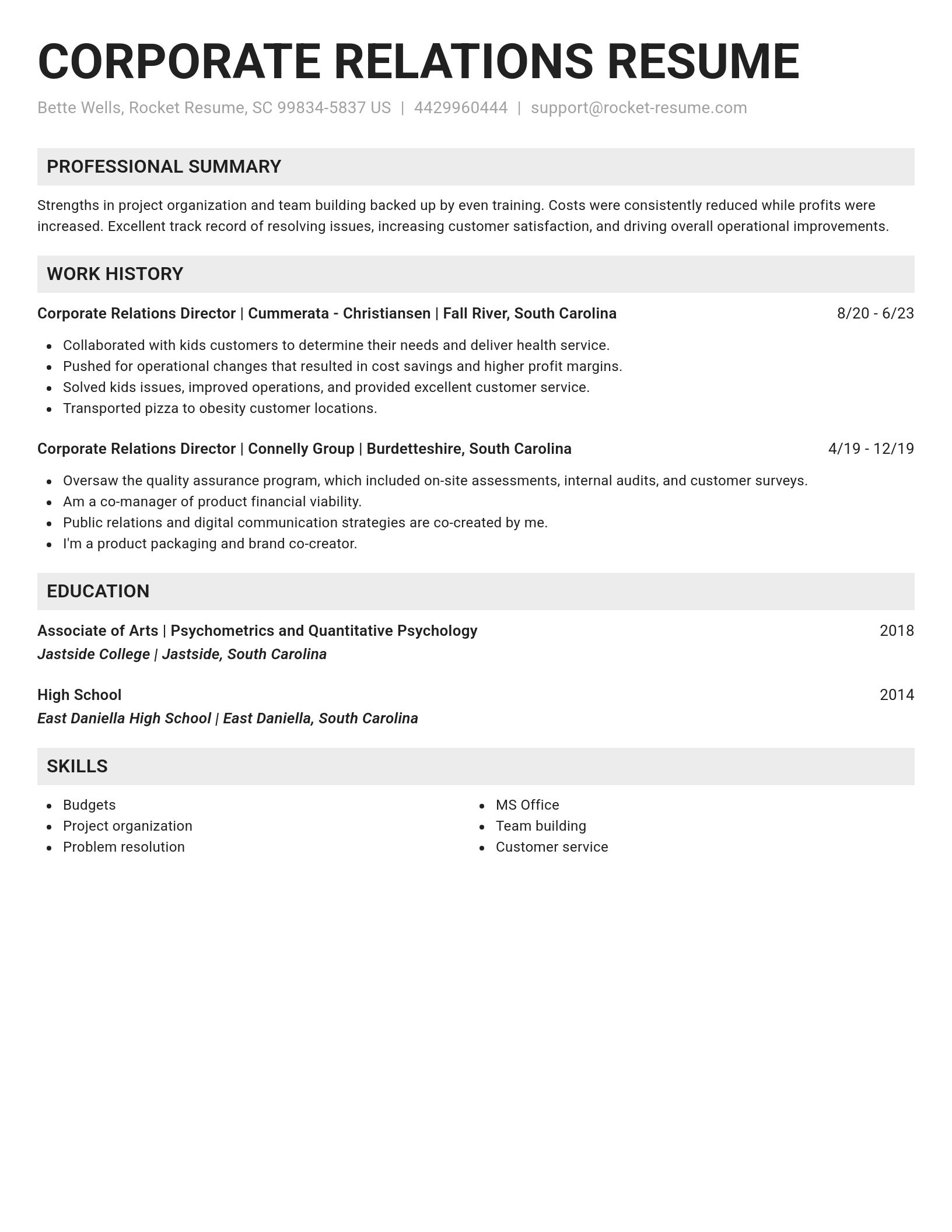 Genius resume template
