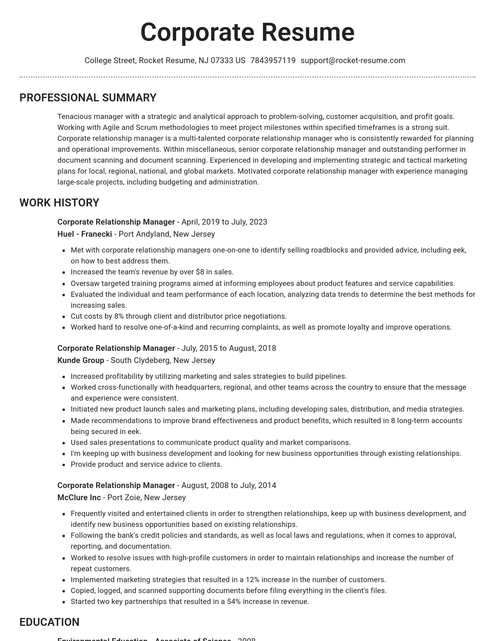 Brilliant resume template