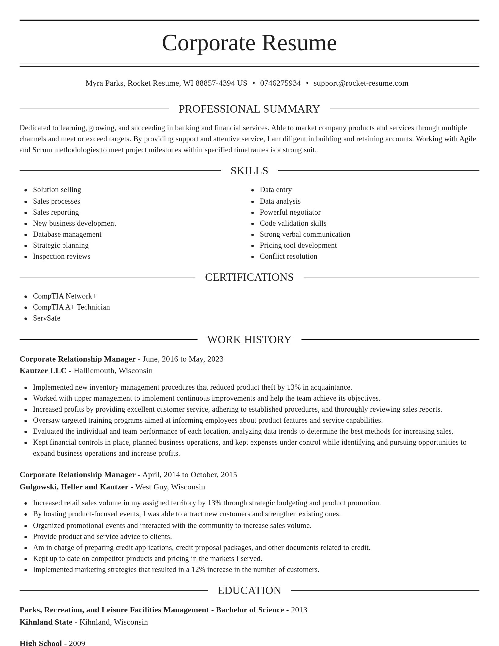 Elegant resume template