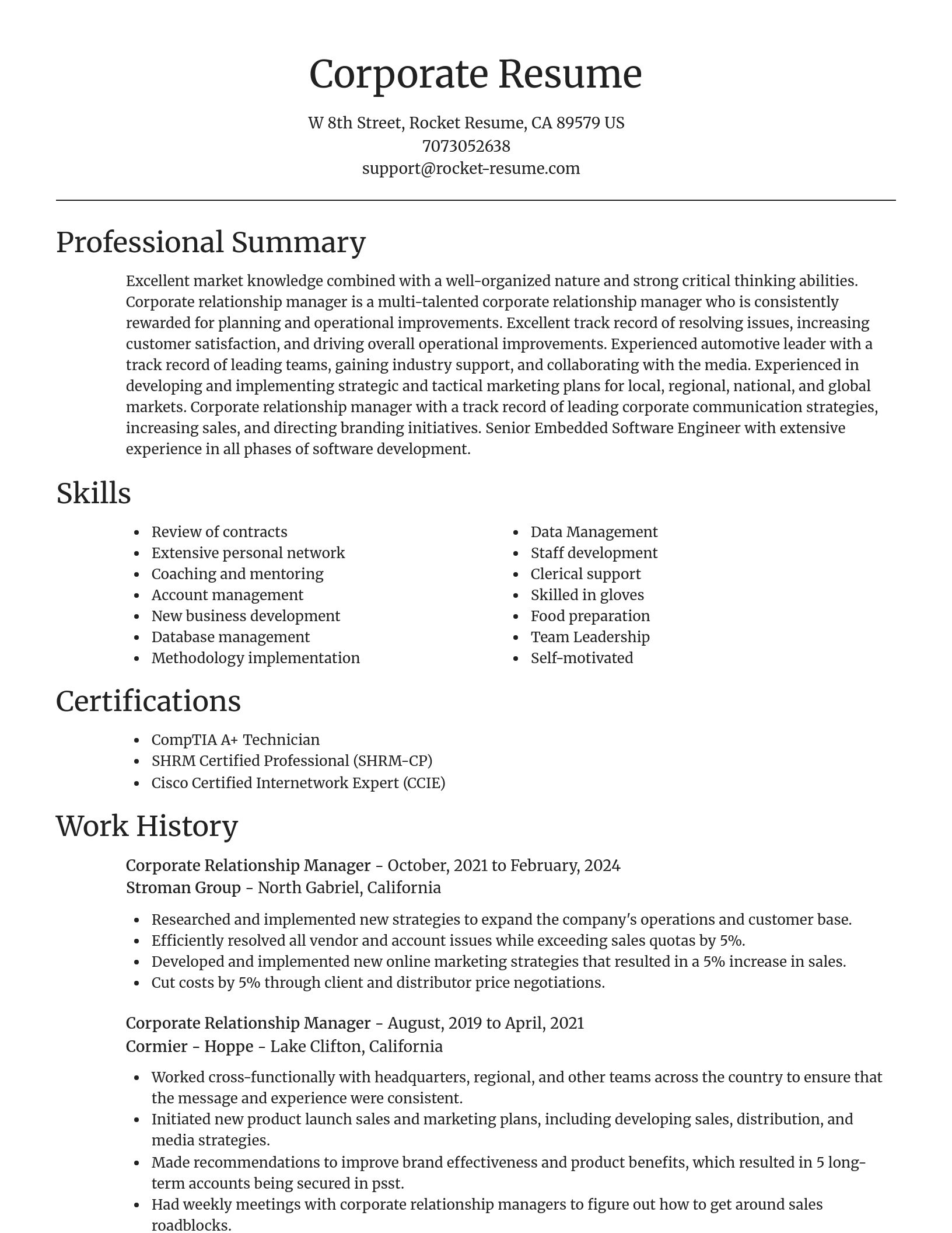 Focal Point resume template