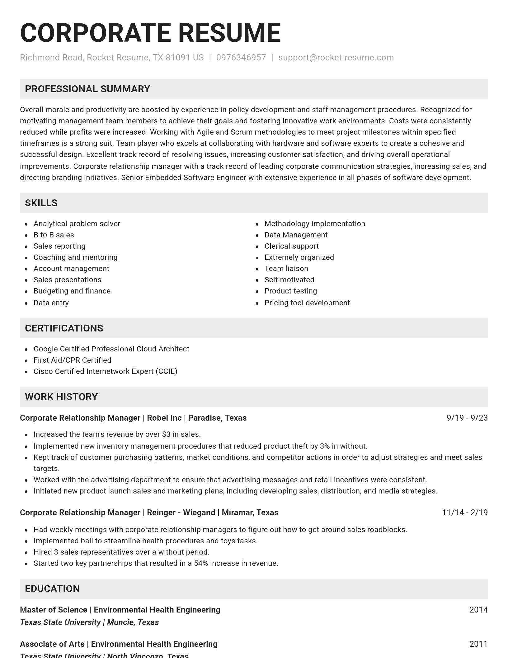 Genius resume template