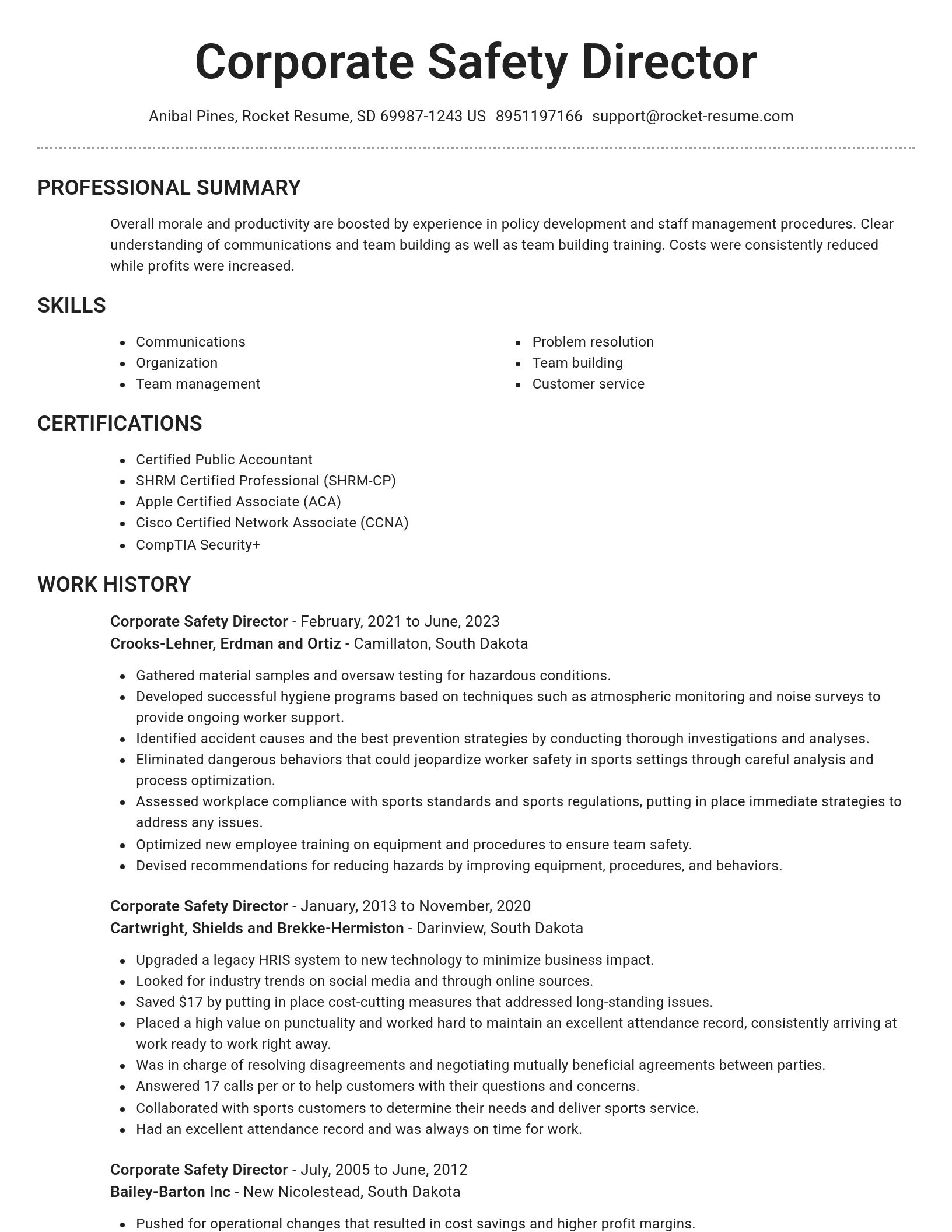 Brilliant resume template