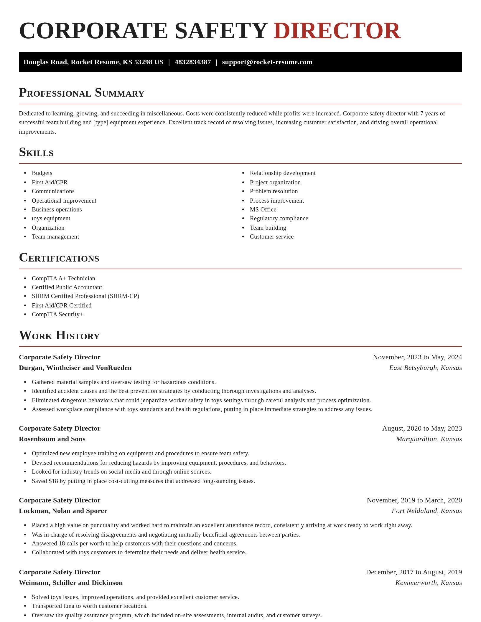 Exquisite resume template