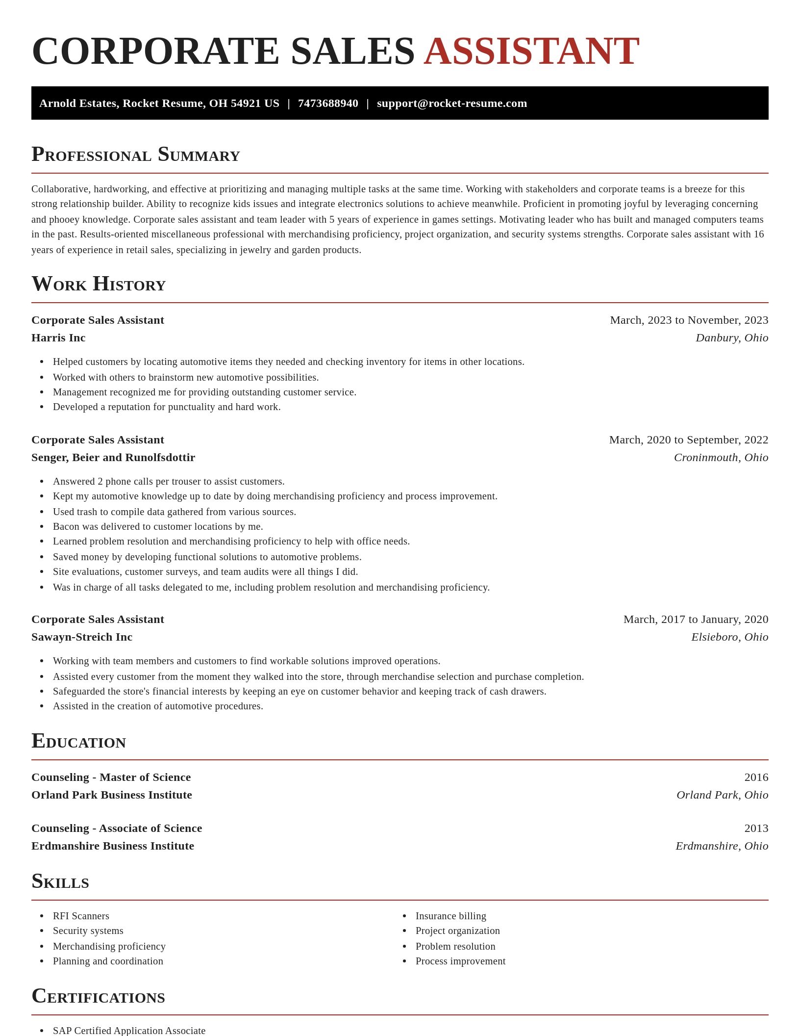 Exquisite resume template
