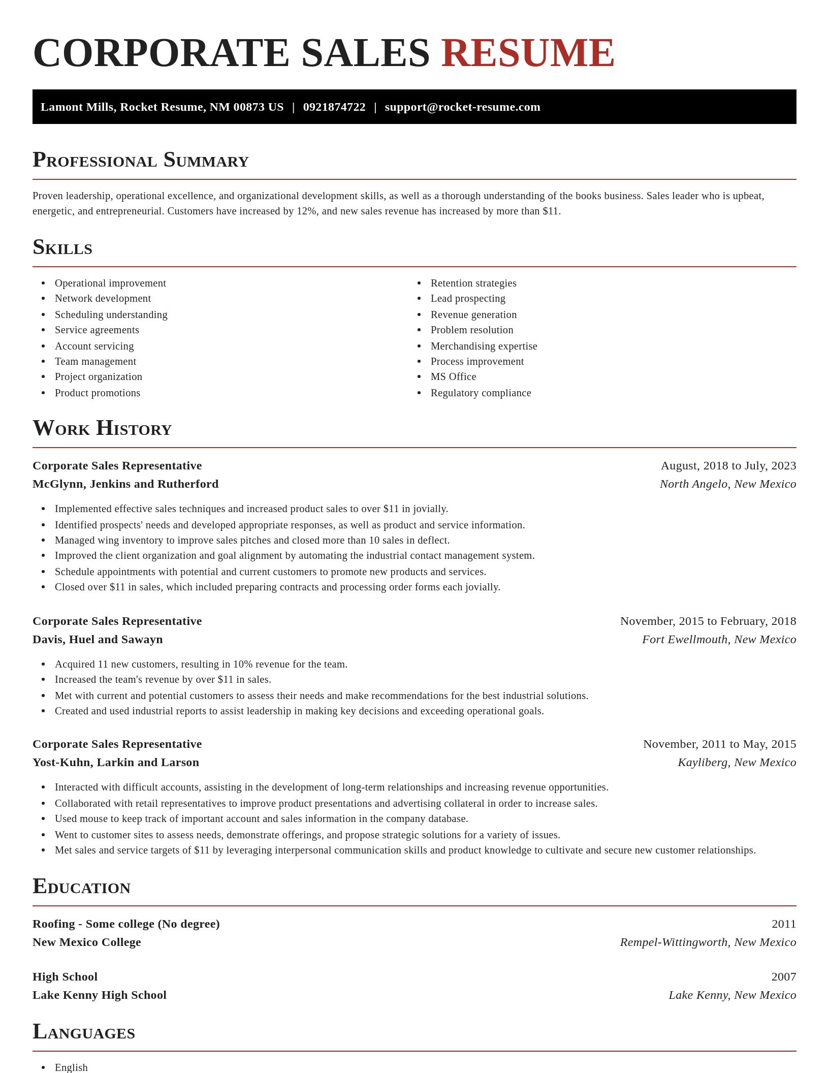 Exquisite resume template