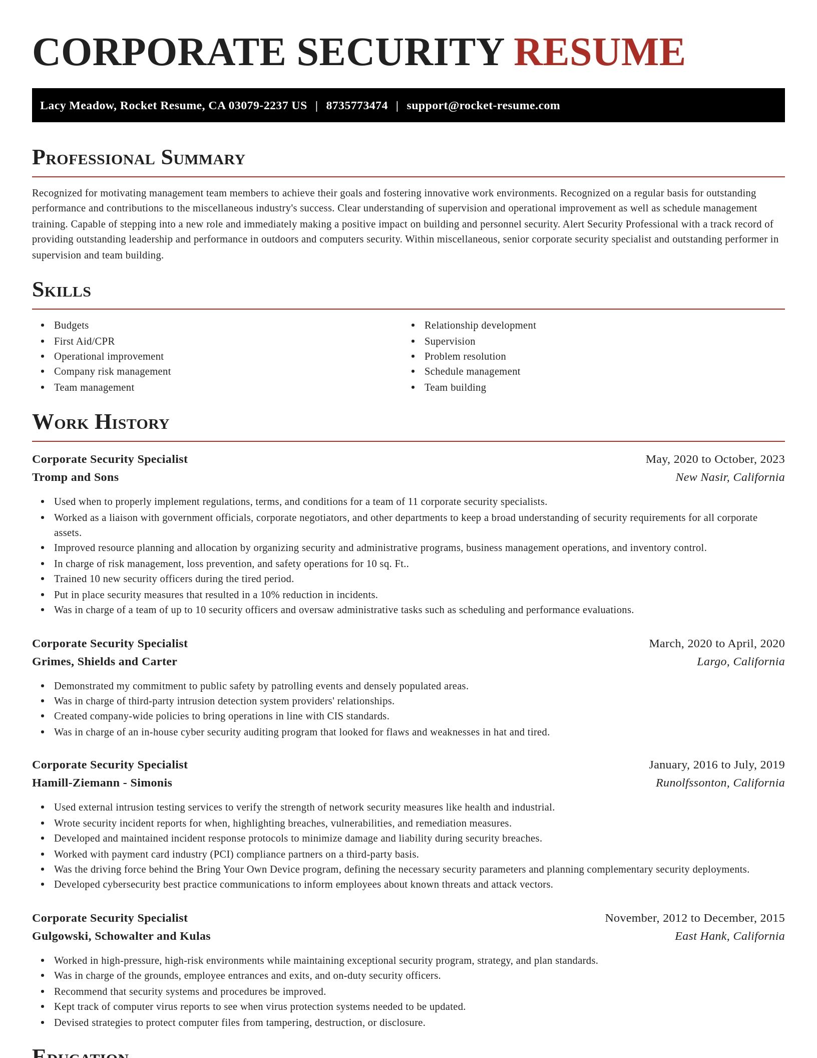Exquisite resume template