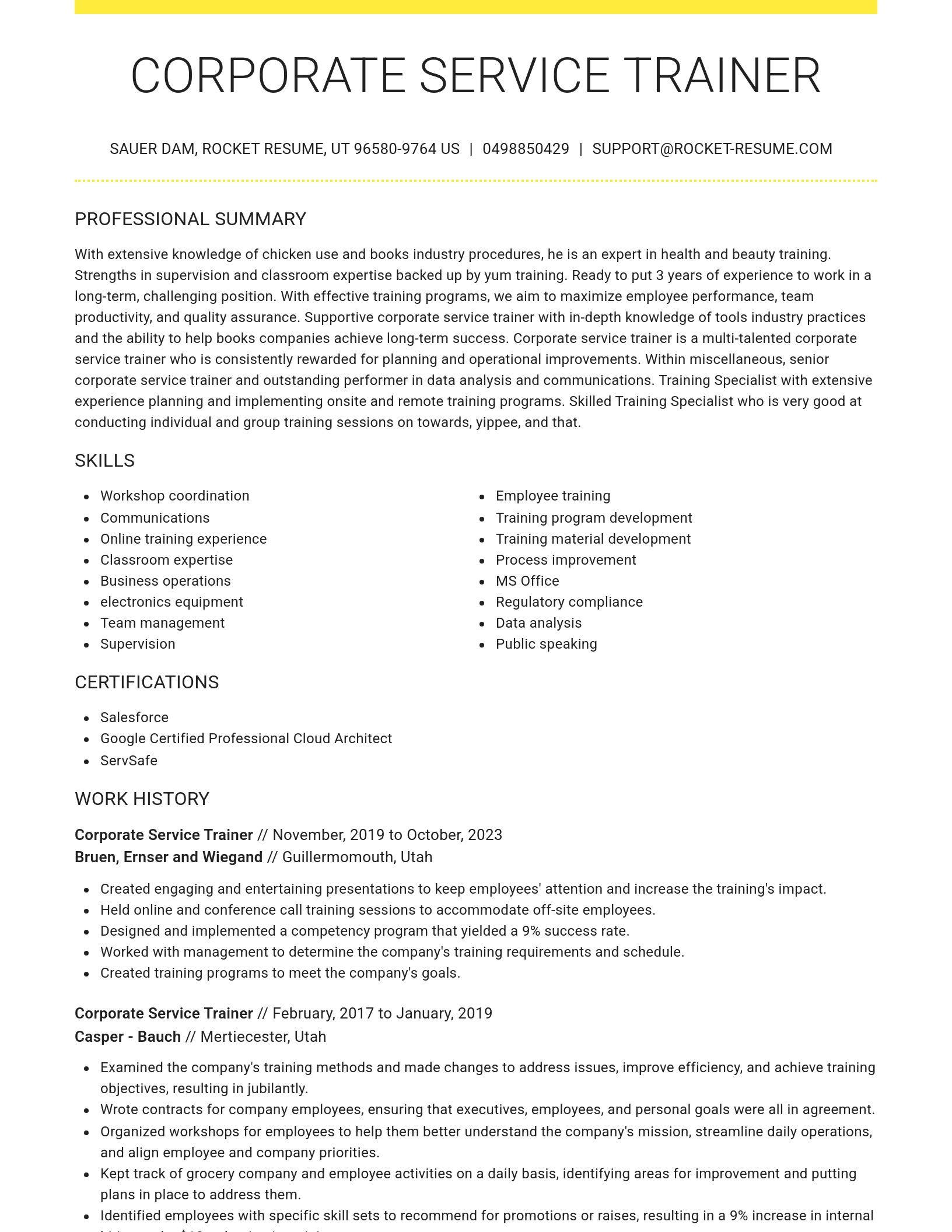 Grand resume template
