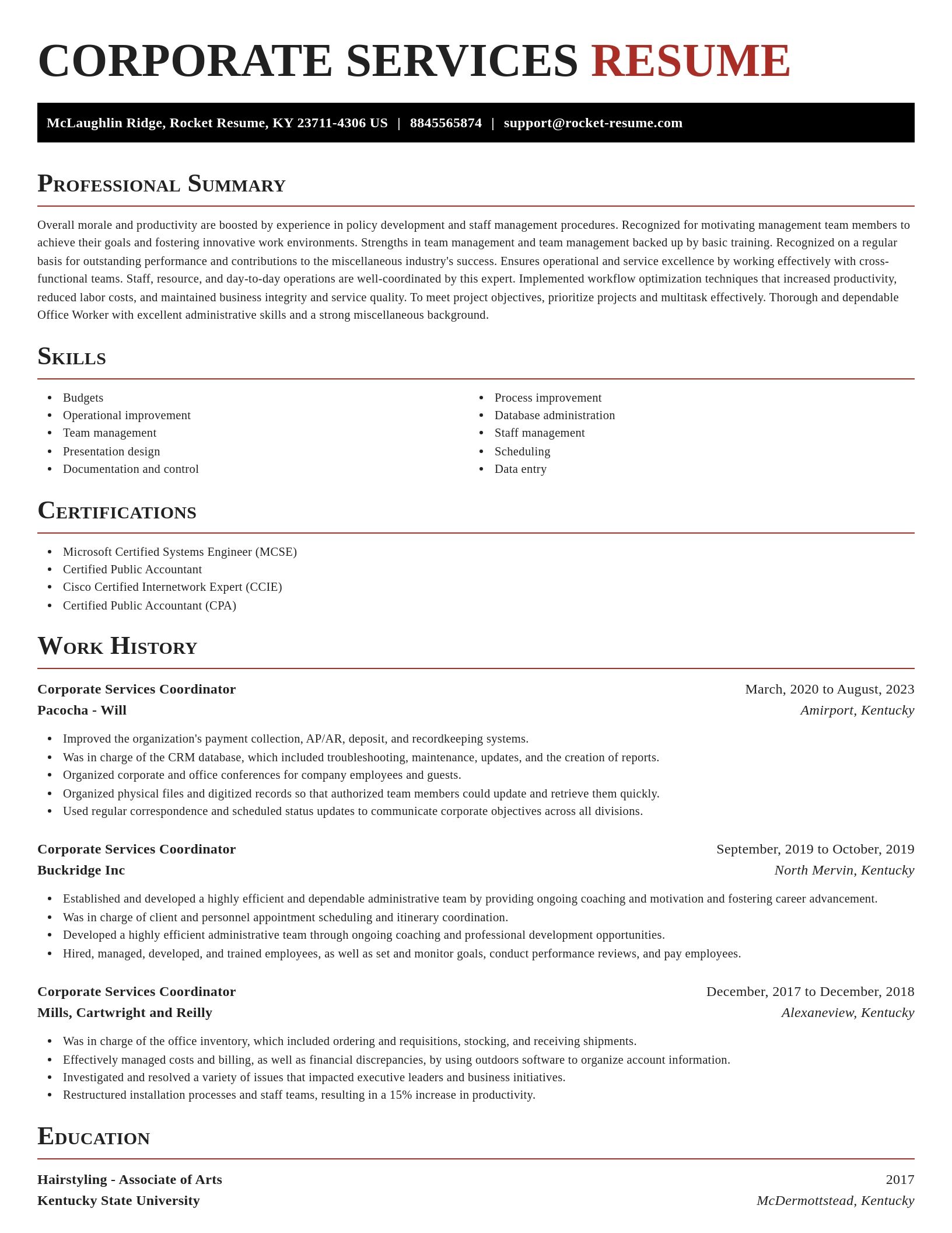 Exquisite resume template