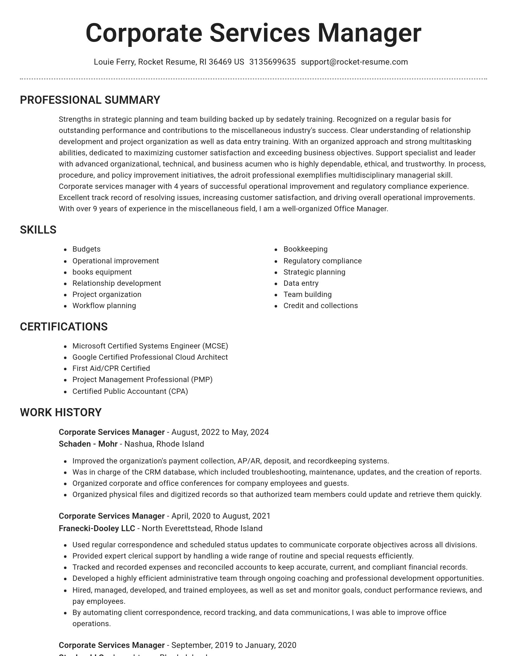 Brilliant resume template