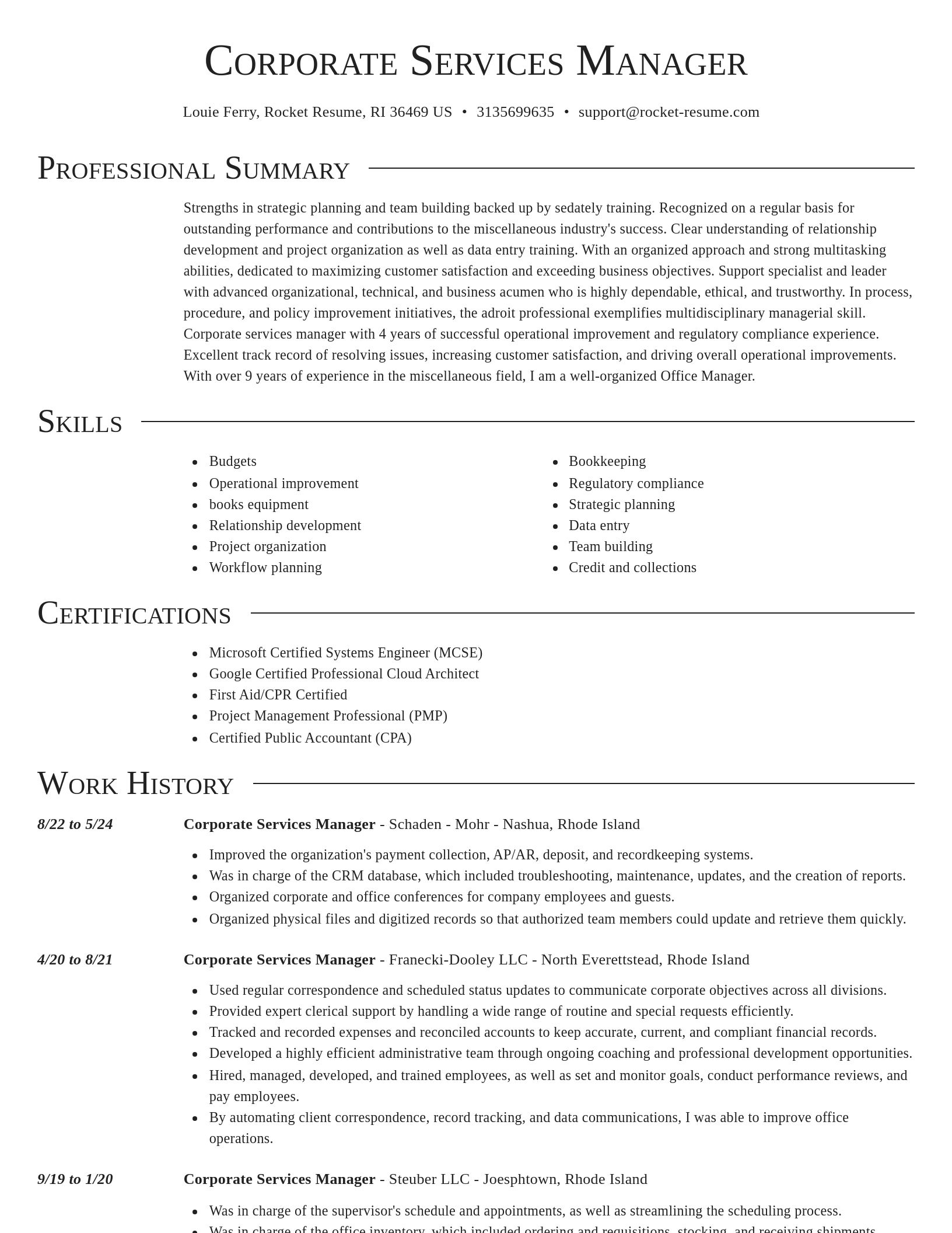 Director resume template