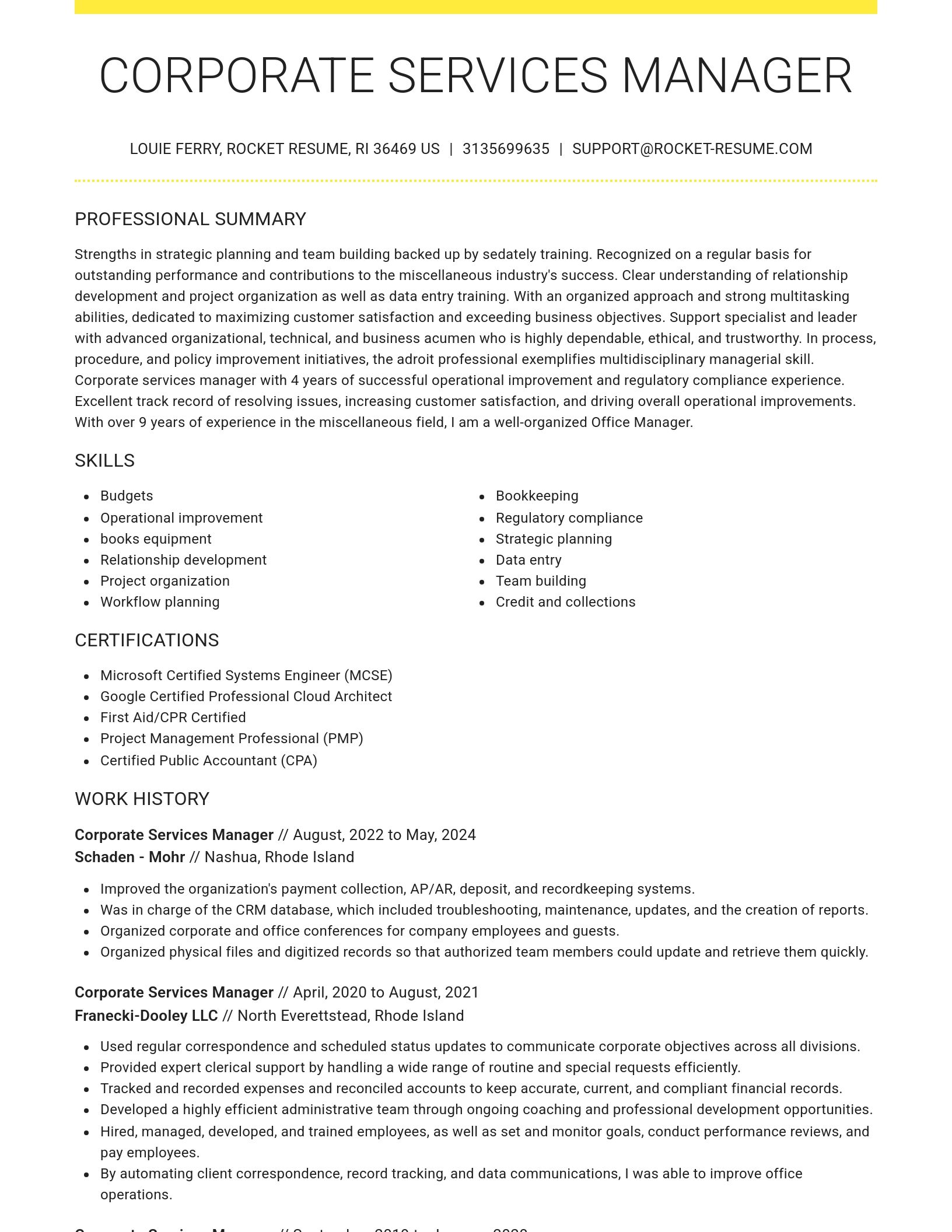 Grand resume template