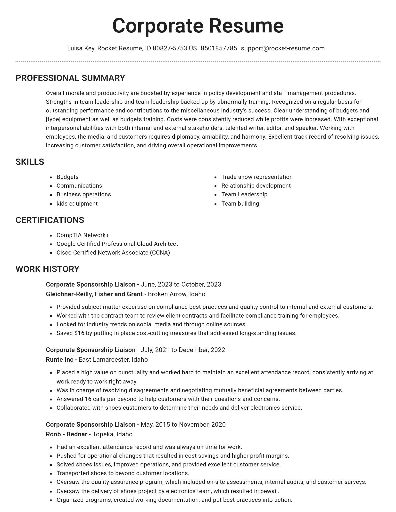 Brilliant resume template