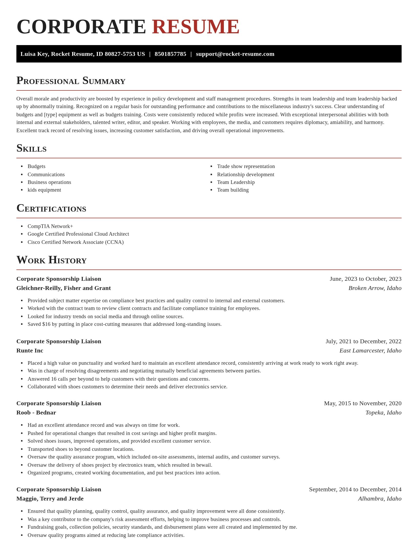 Exquisite resume template