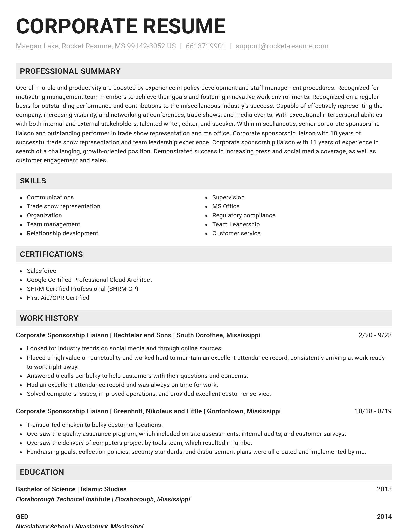 Genius resume template