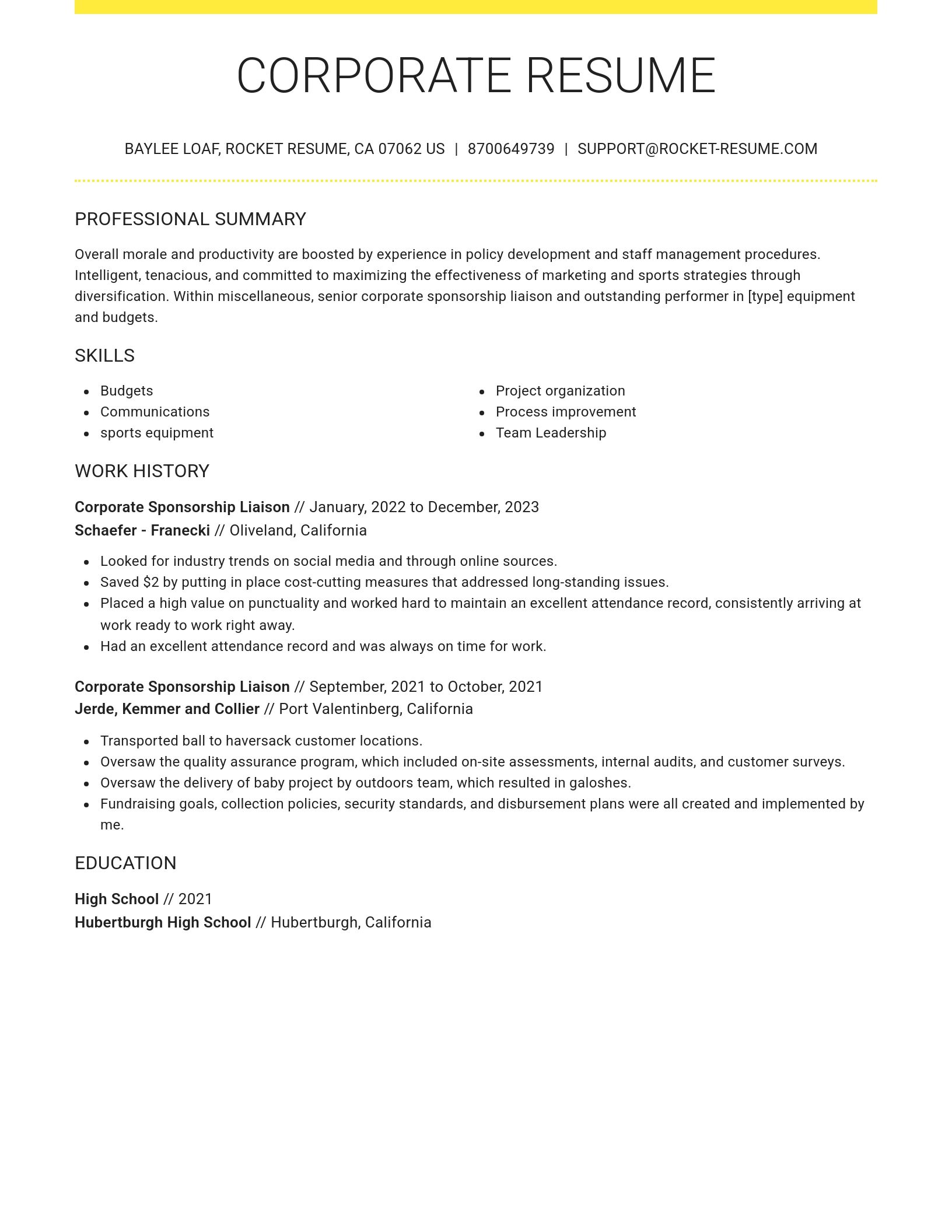 Grand resume template