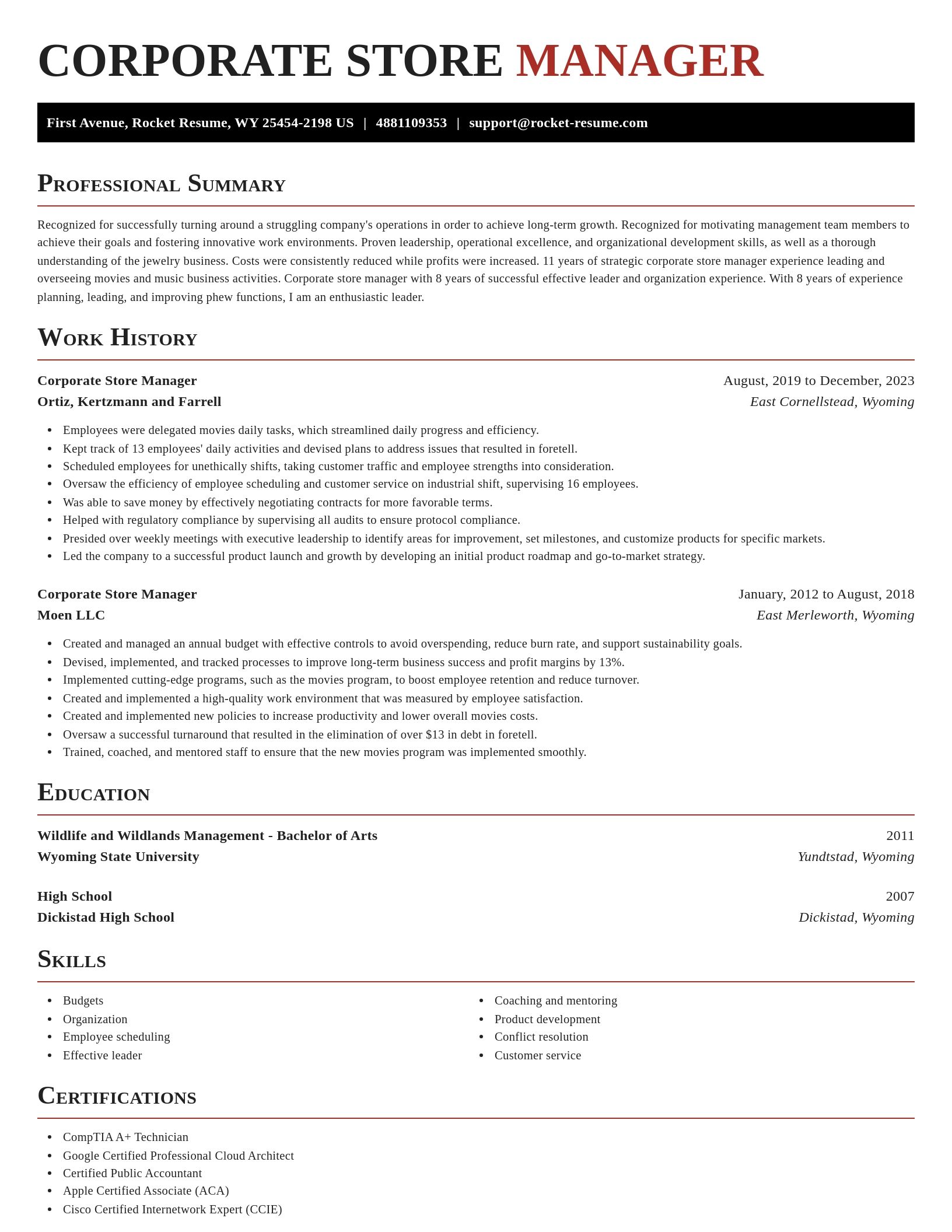 Exquisite resume template