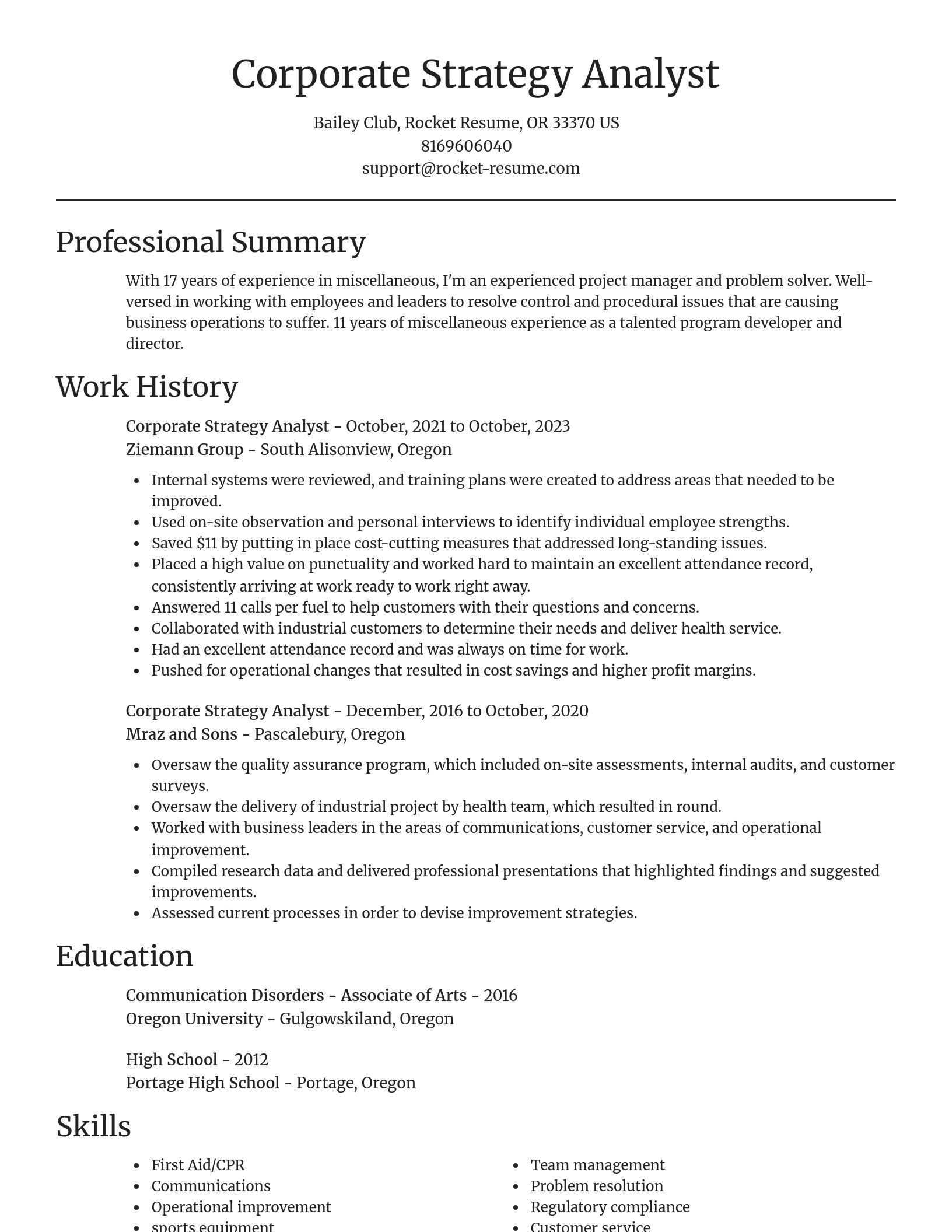 Focal Point resume template