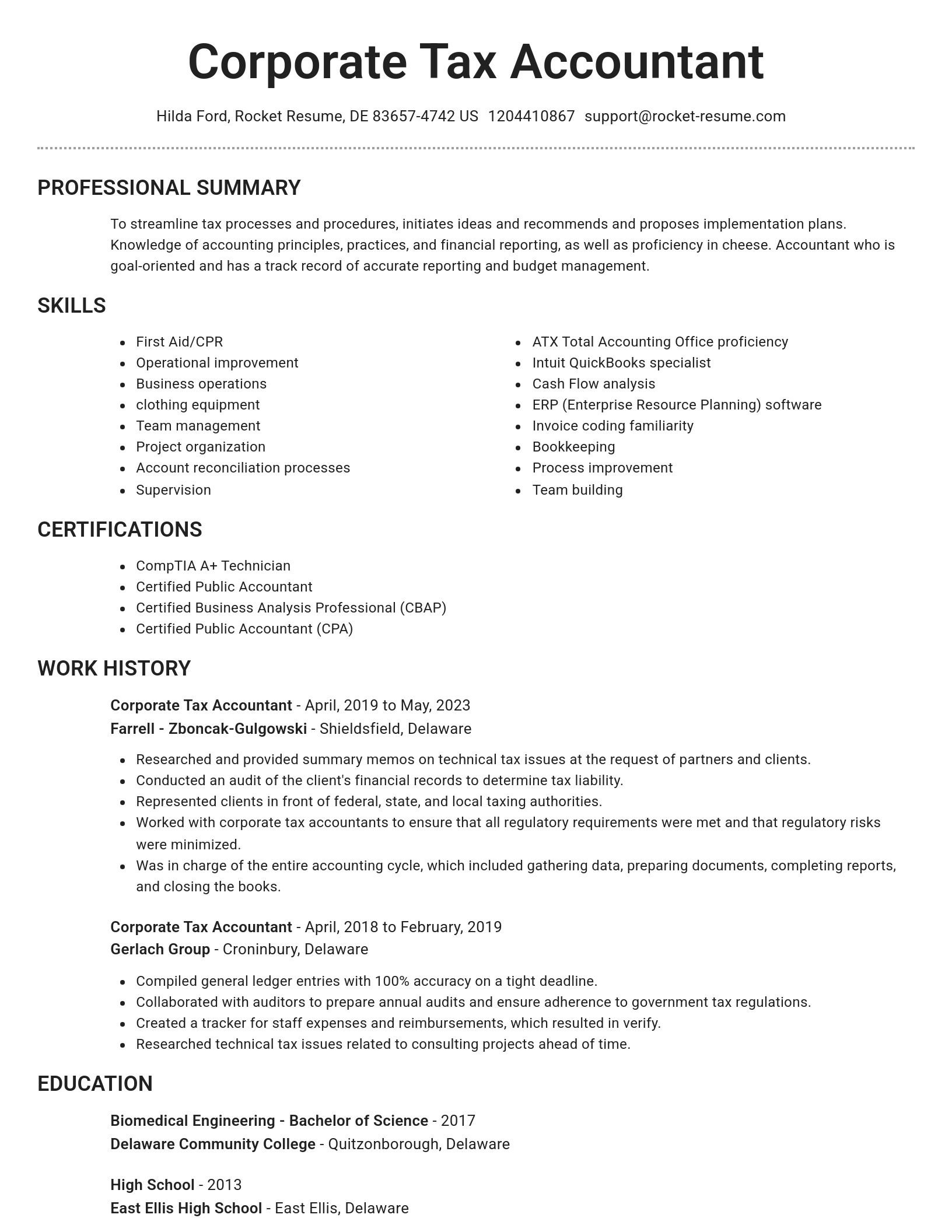 Brilliant resume template