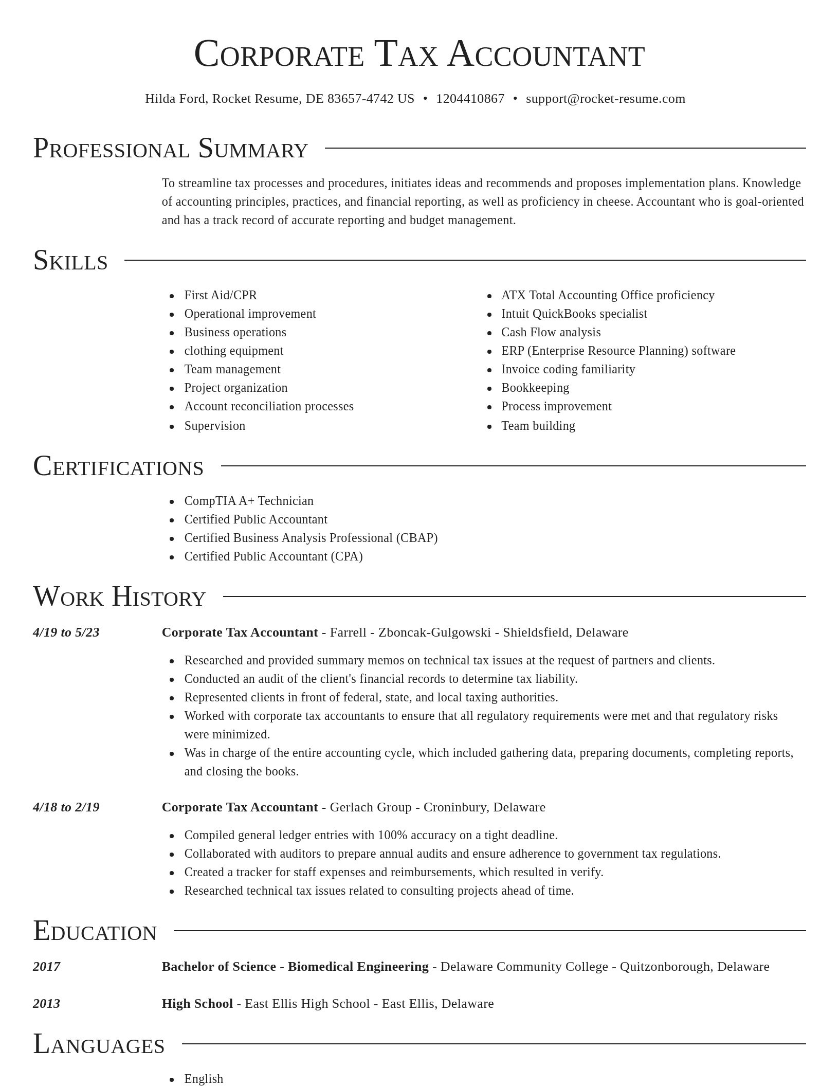 Director resume template