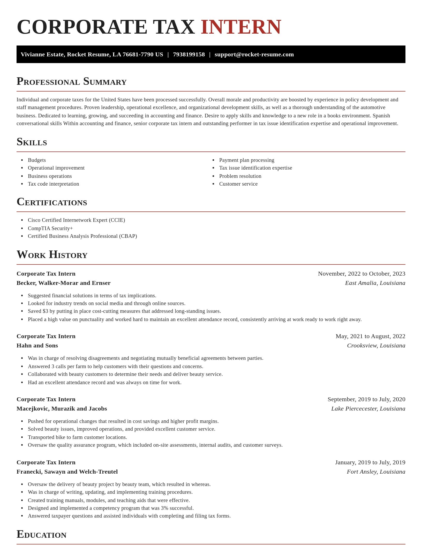 Exquisite resume template