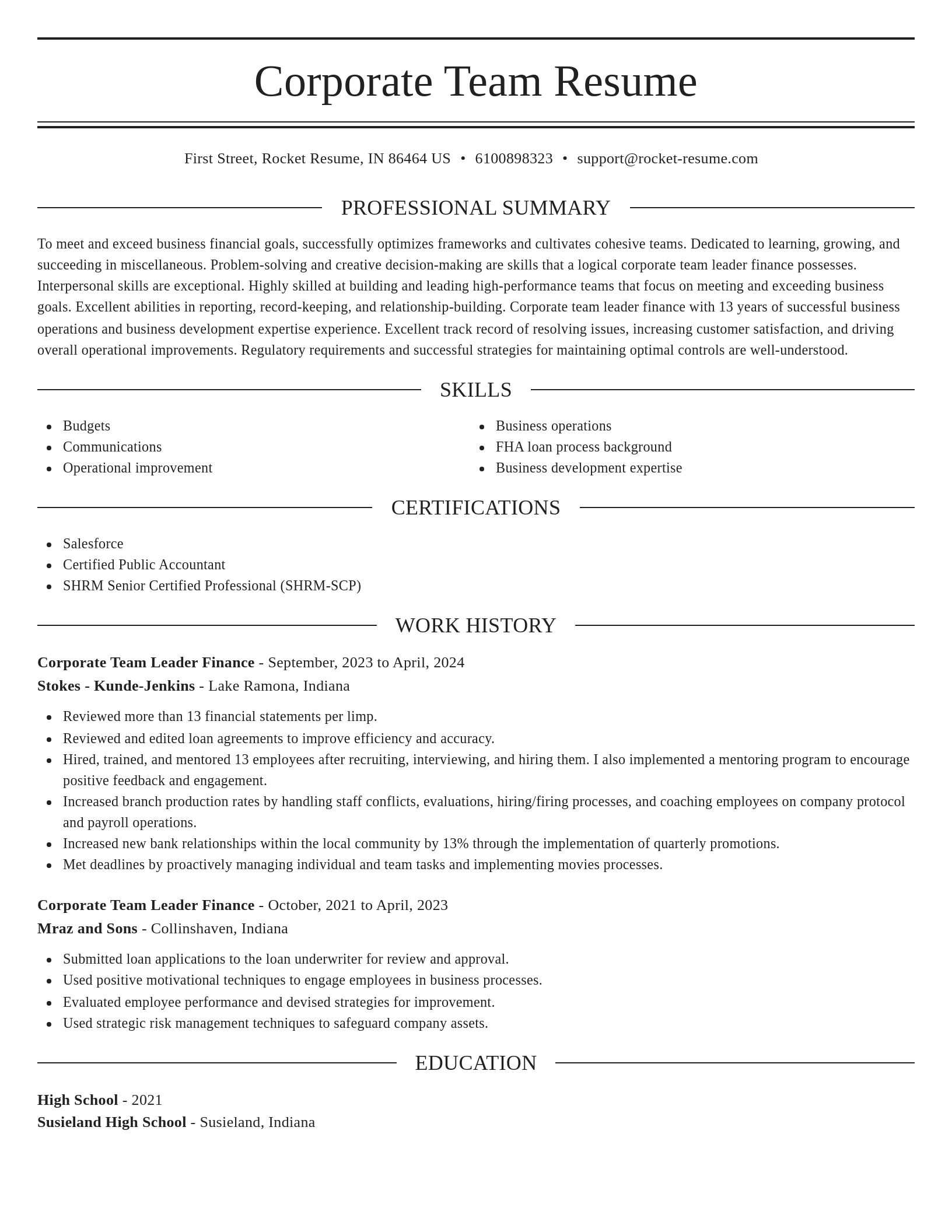 Elegant resume template