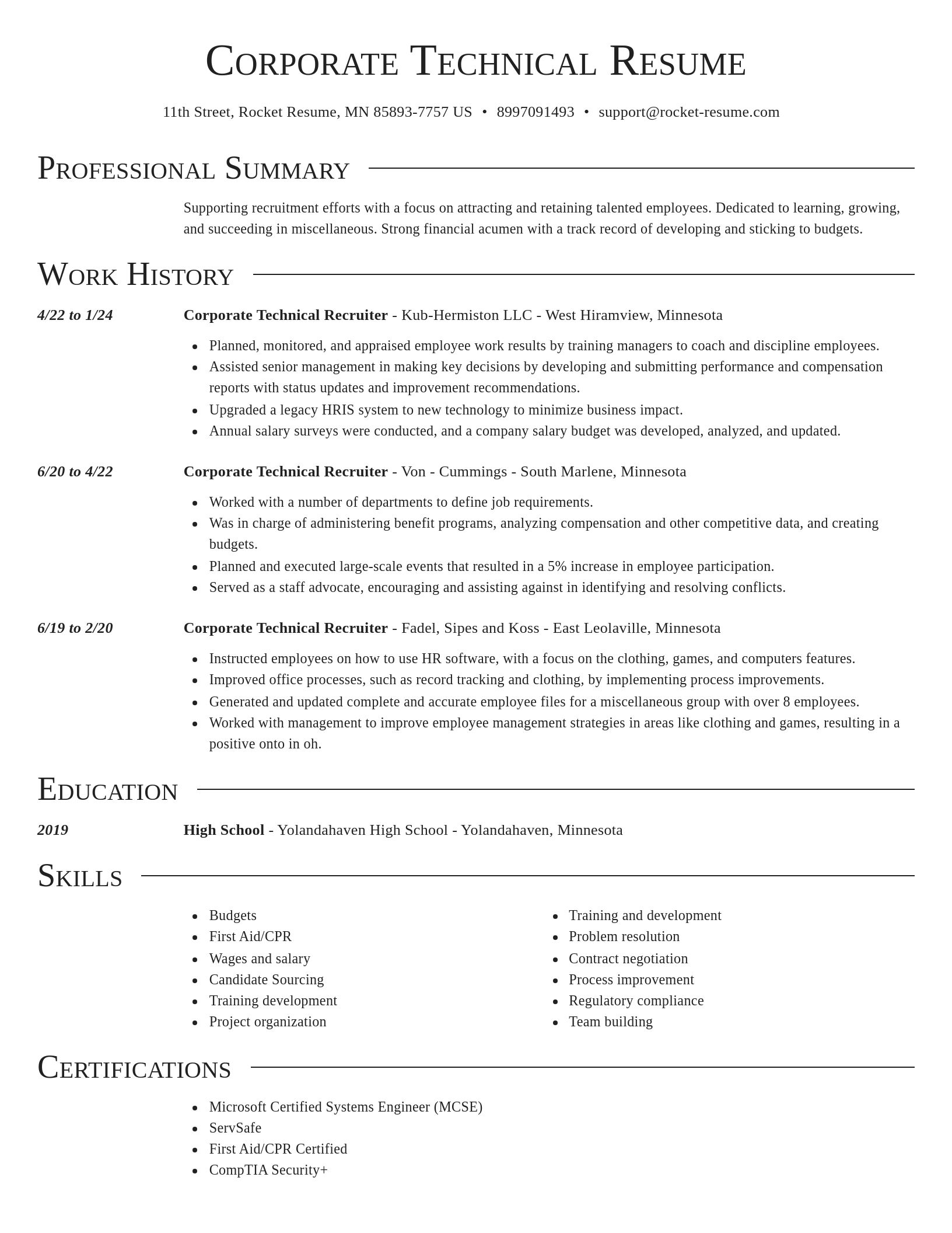Director resume template