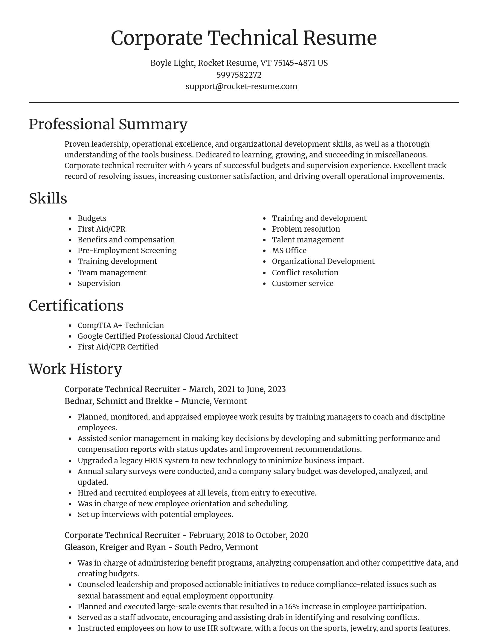 Focal Point resume template