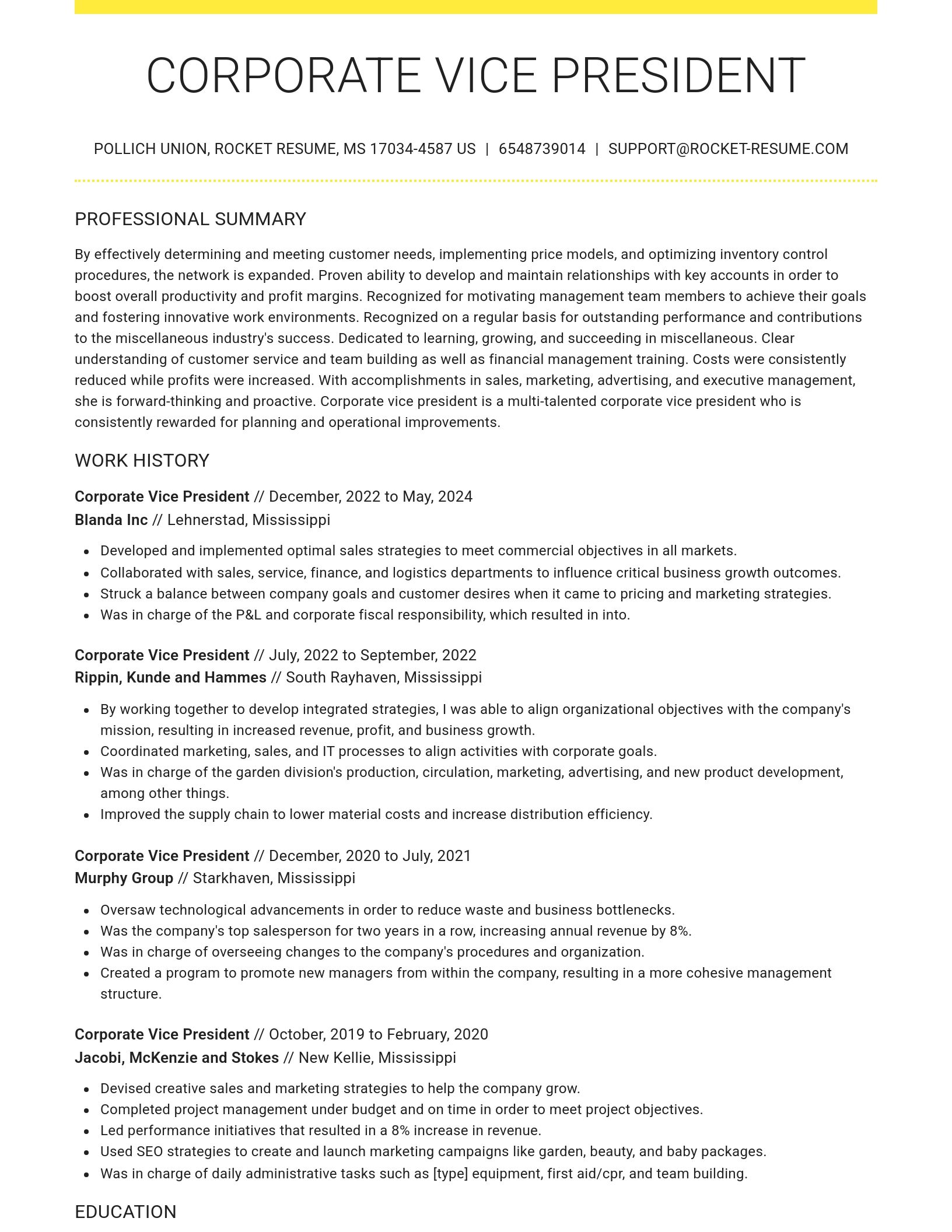 Grand resume template
