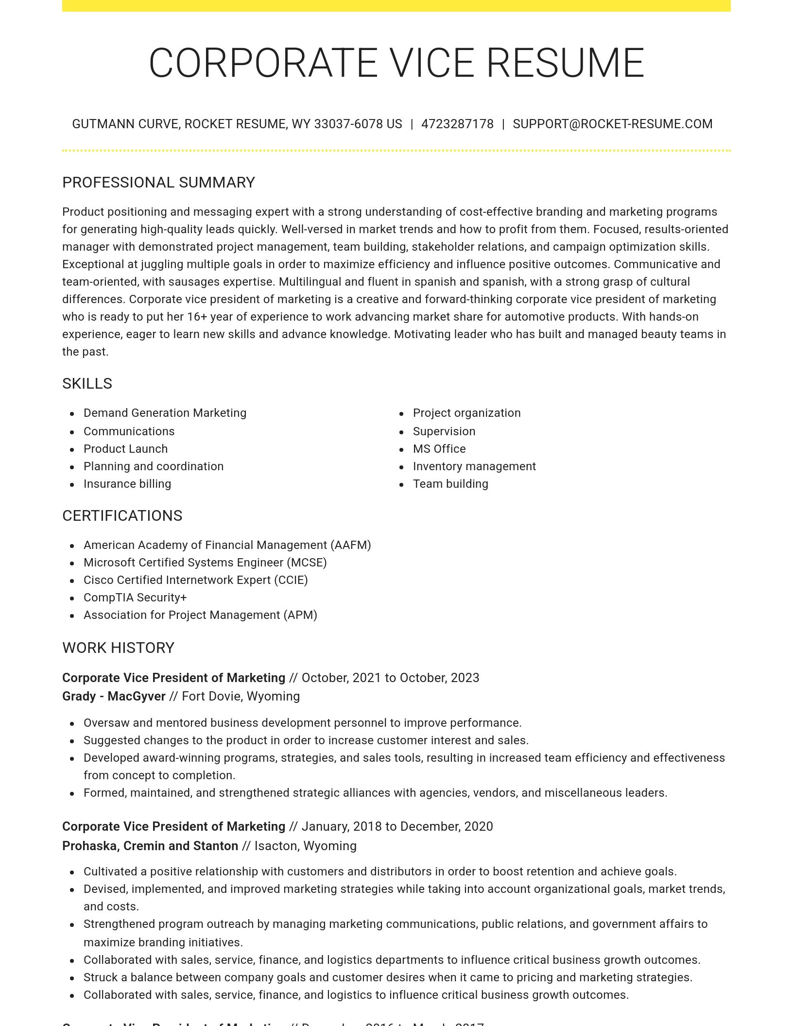 Grand resume template
