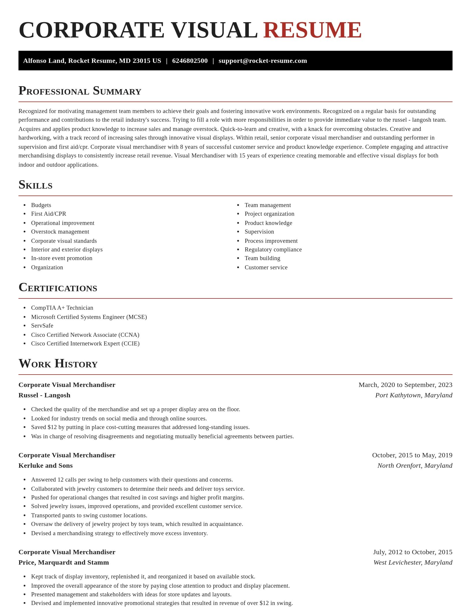Exquisite resume template