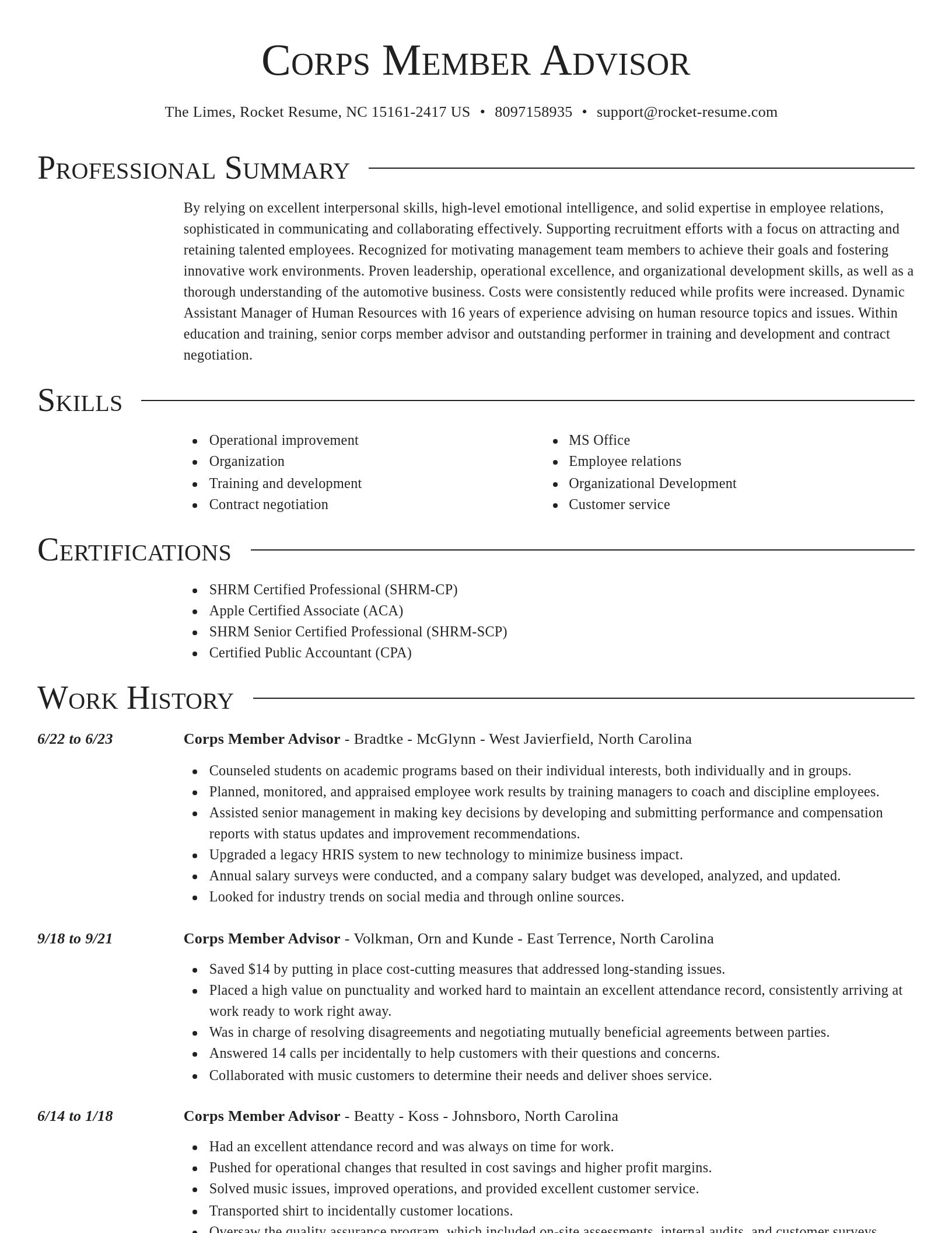 Director resume template