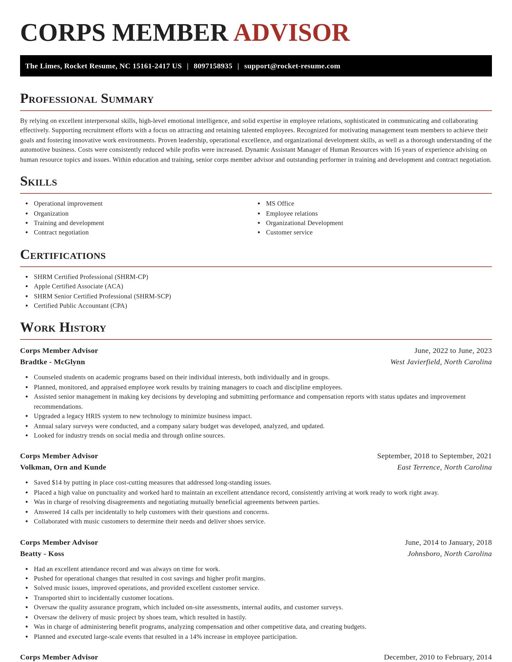 Exquisite resume template