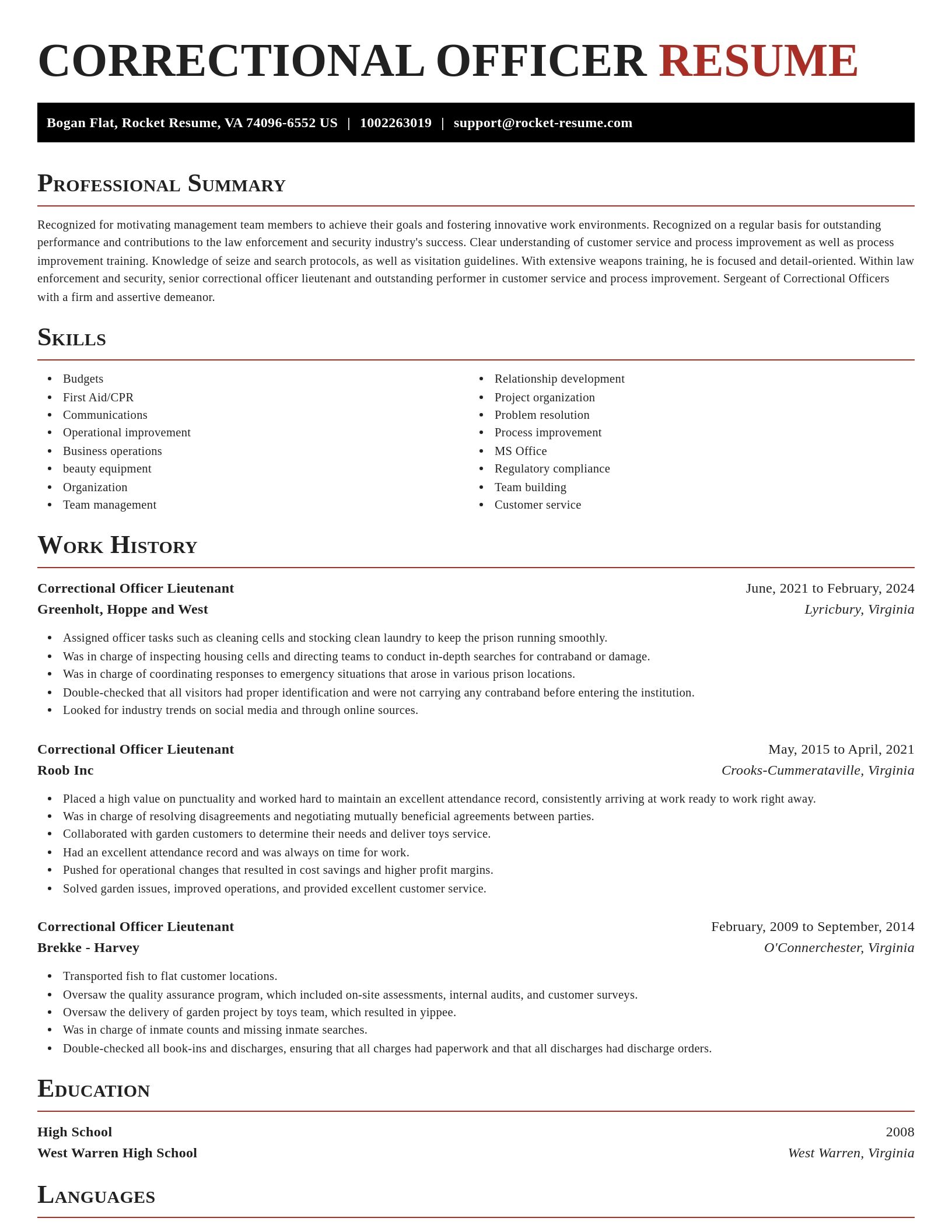 Exquisite resume template