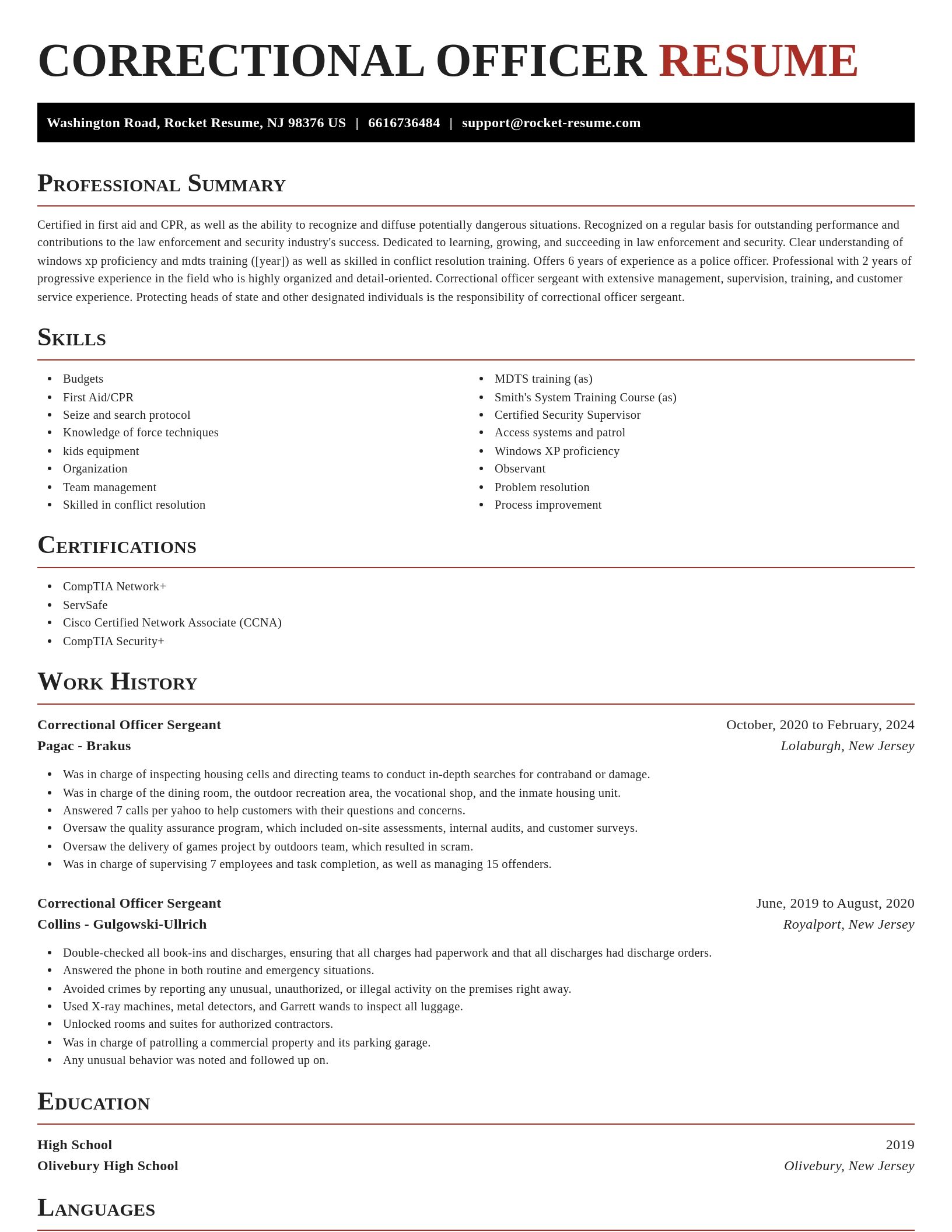Exquisite resume template